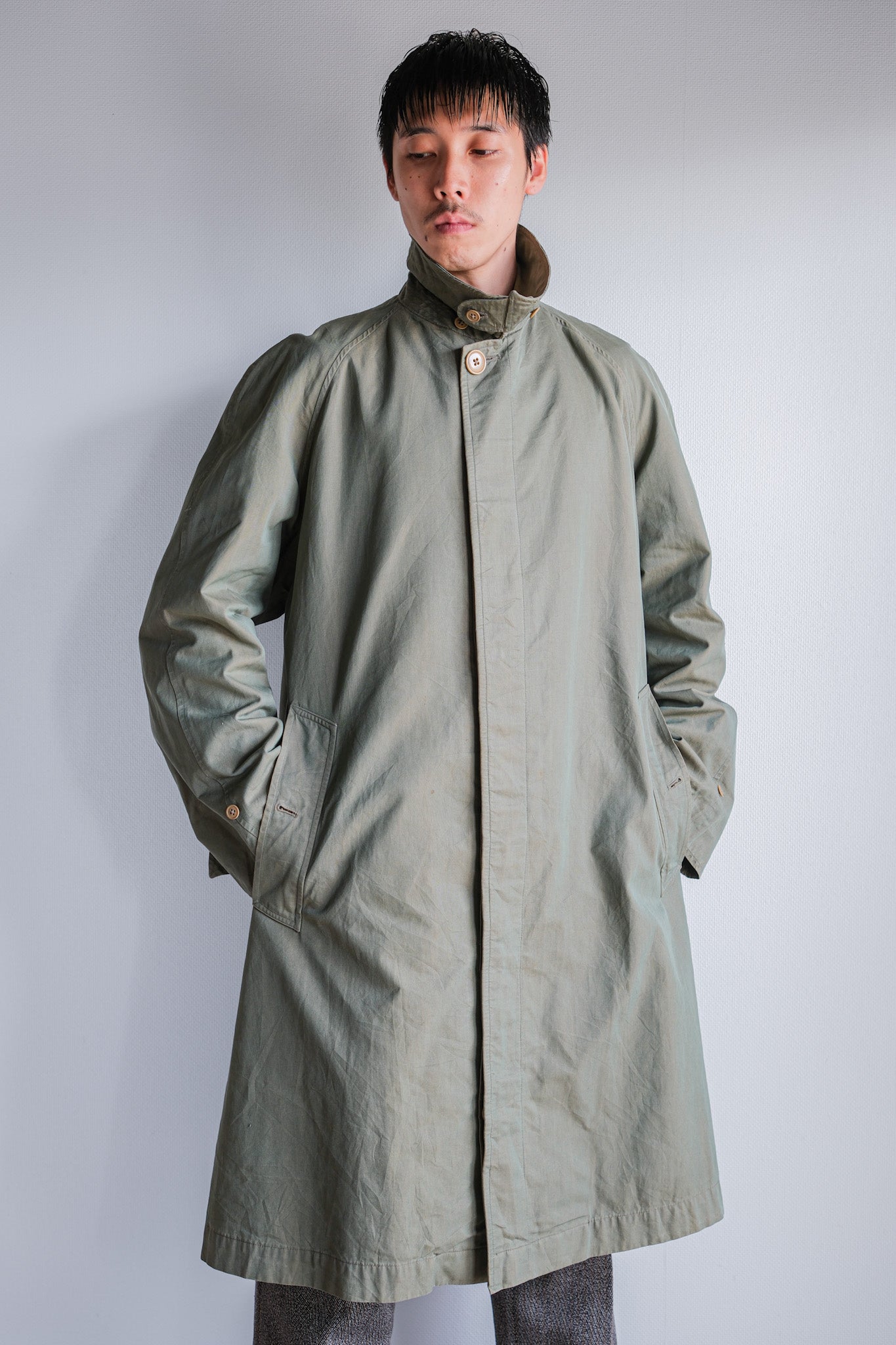 ［~50's］Vintage Burberrys Raglan Sleeve Balmacaan Coat C100 "TAMAMUSHI"