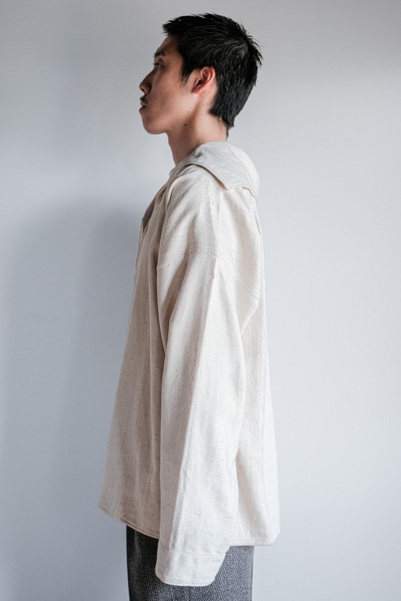 ［~40's］WWⅡ German Navy Drillich HBT Linen Sailor Smock Size.3 "Kriegsmarine" "Dead Stock"