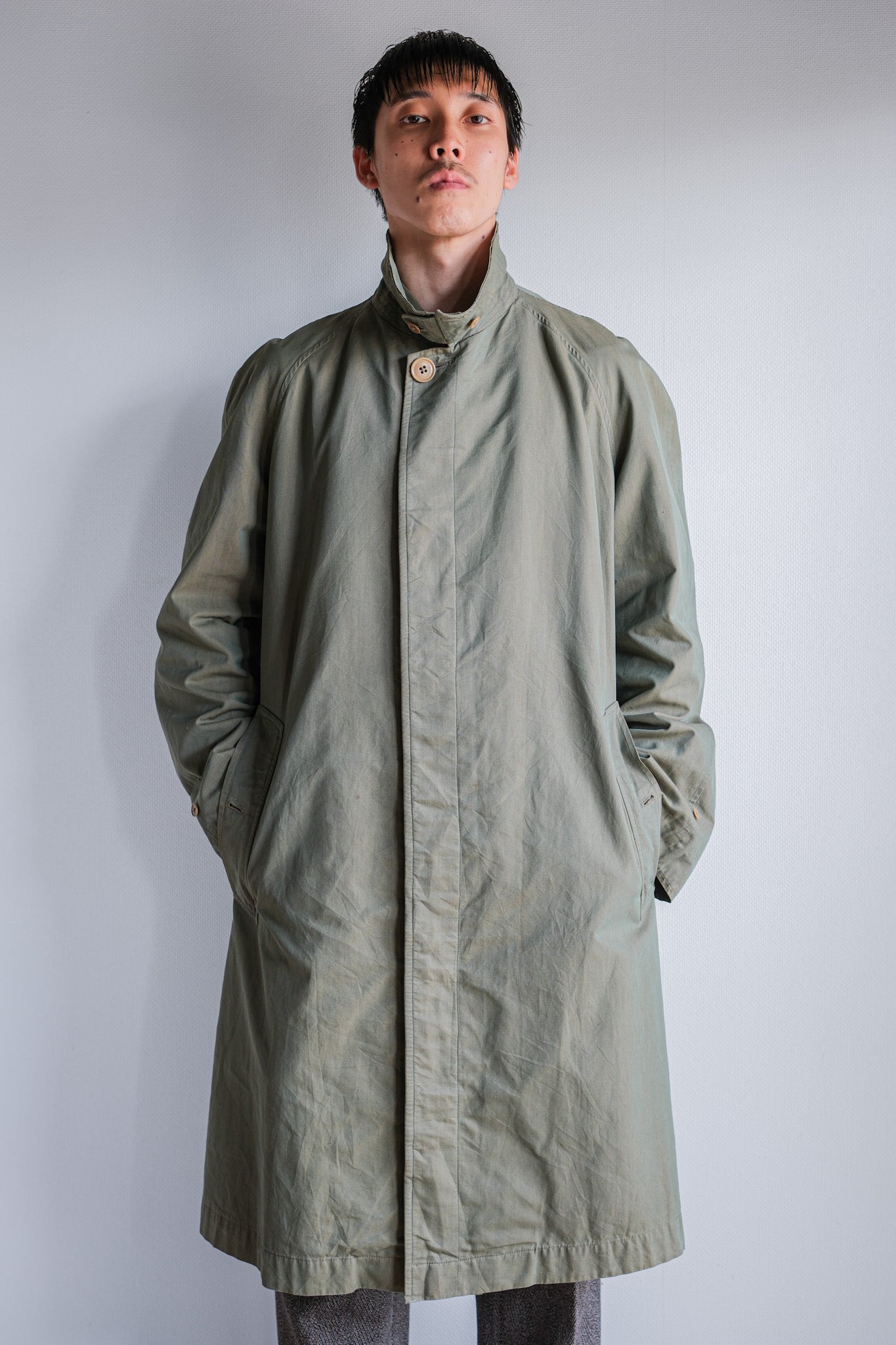 ［~50's］Vintage Burberrys Raglan Sleeve Balmacaan Coat C100 "TAMAMUSHI"