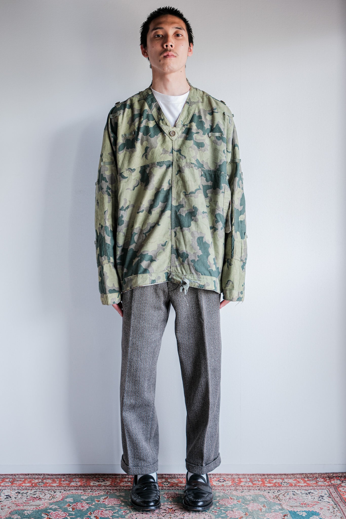 [~ 50's] Czechoslovakian Army Clouds Camouflage Reversible Smock