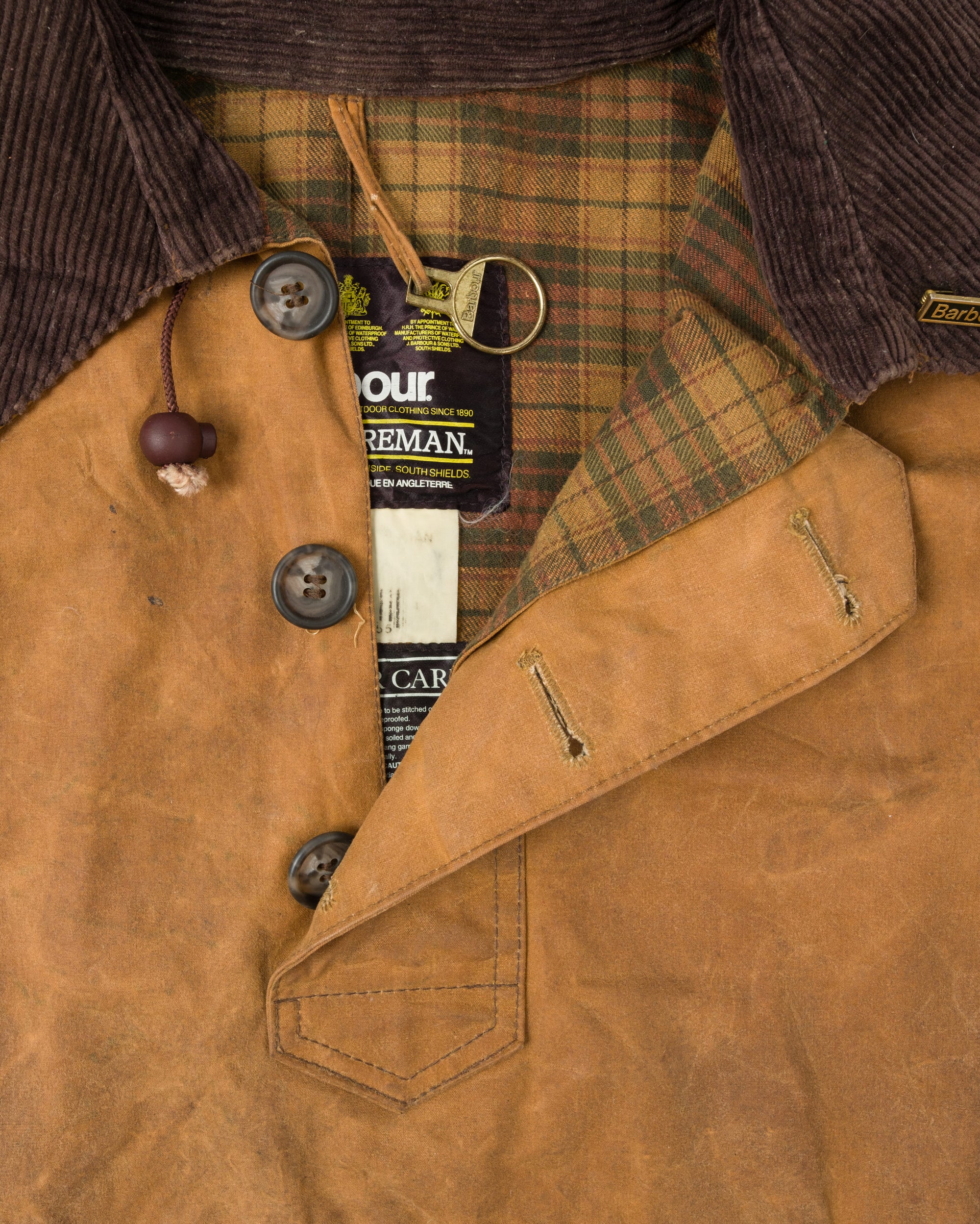 ［~90’s］Vintage Barbour Waxed Cotton Smock Jacket "LONGSHOREMAN" 3 Crest