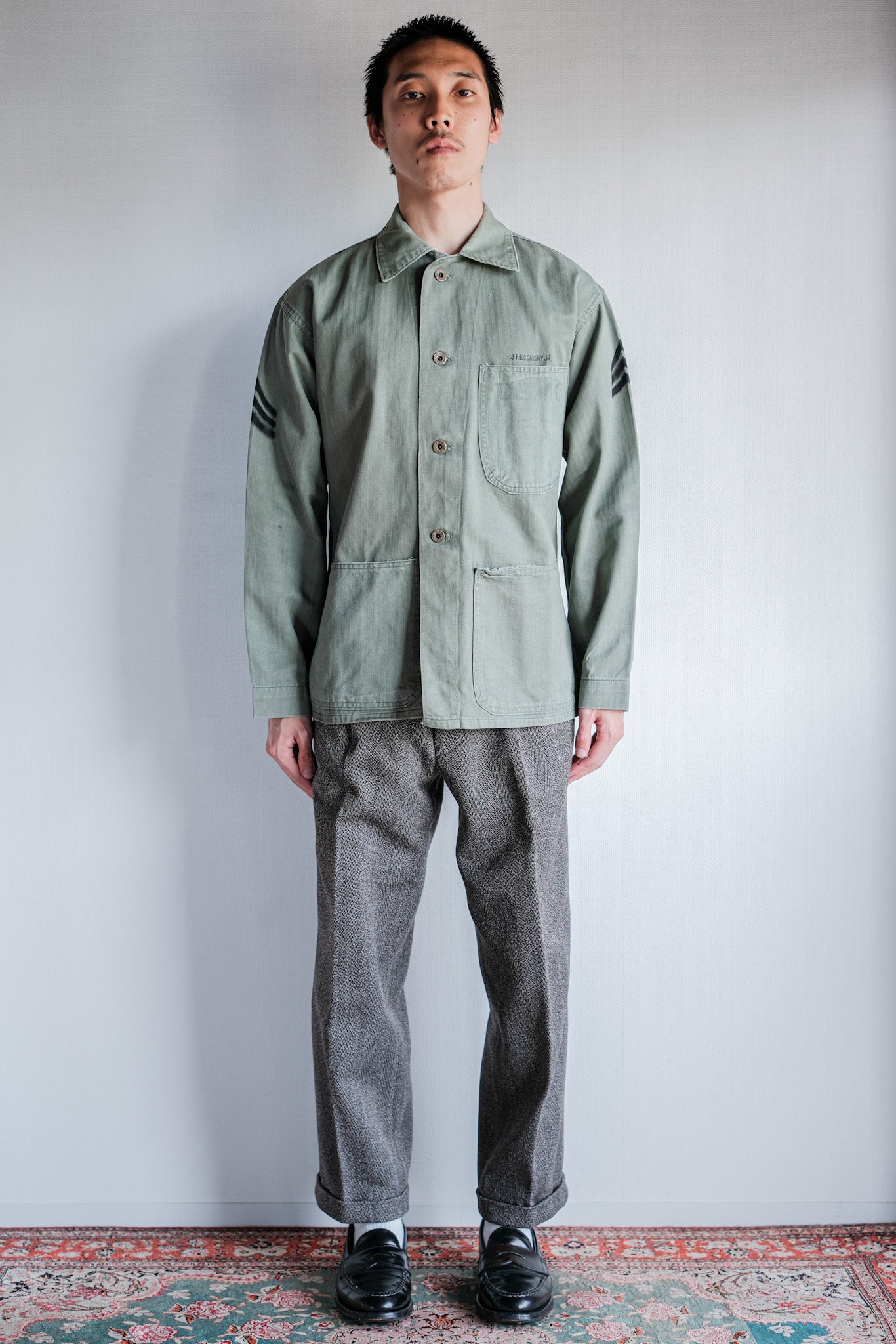 ［~40's］U.S.M.C P-47 HBT Utility Jacket Size.34