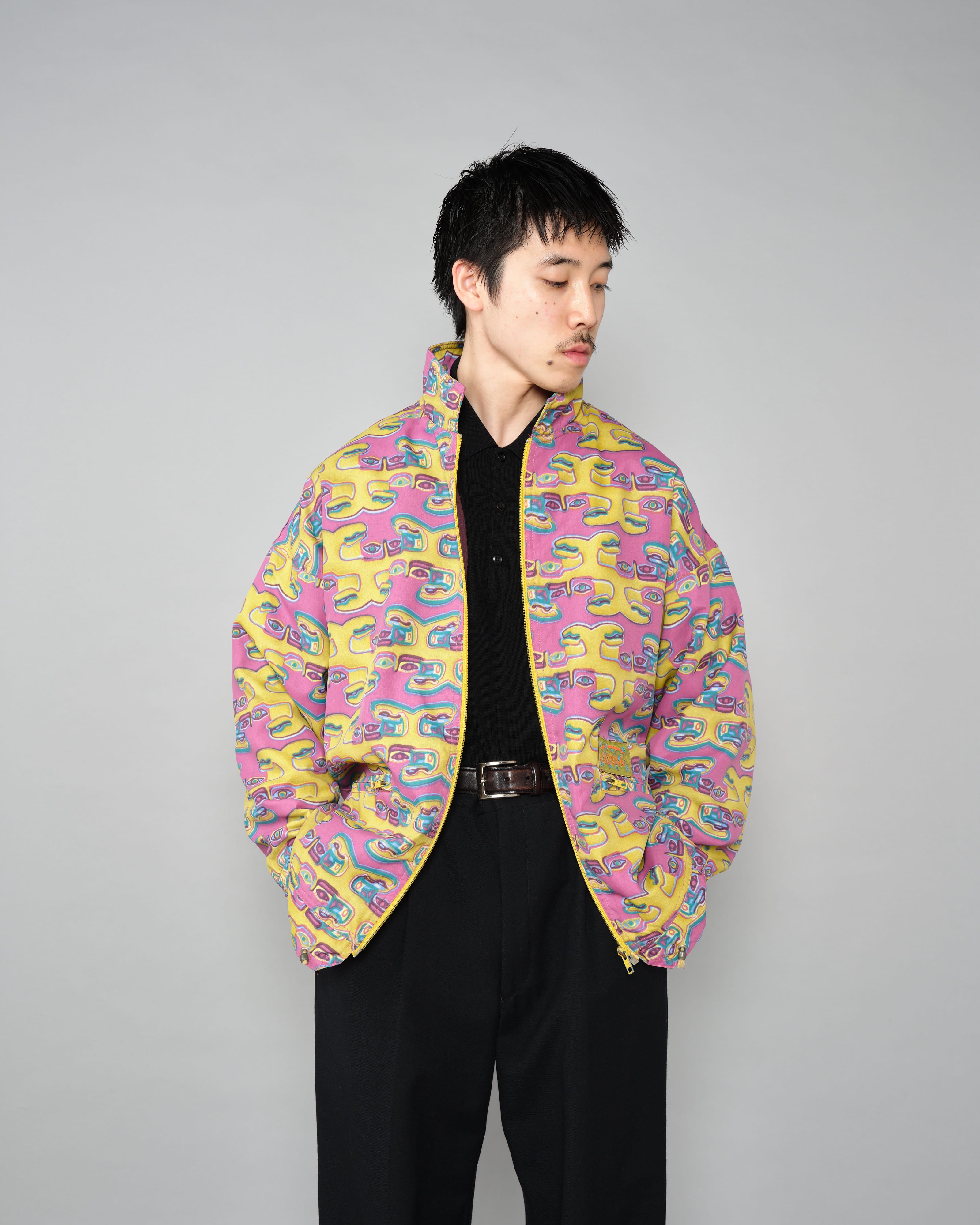 [~90’s] Old OXBOW Polyamide Patterned Wind Coat Size.S