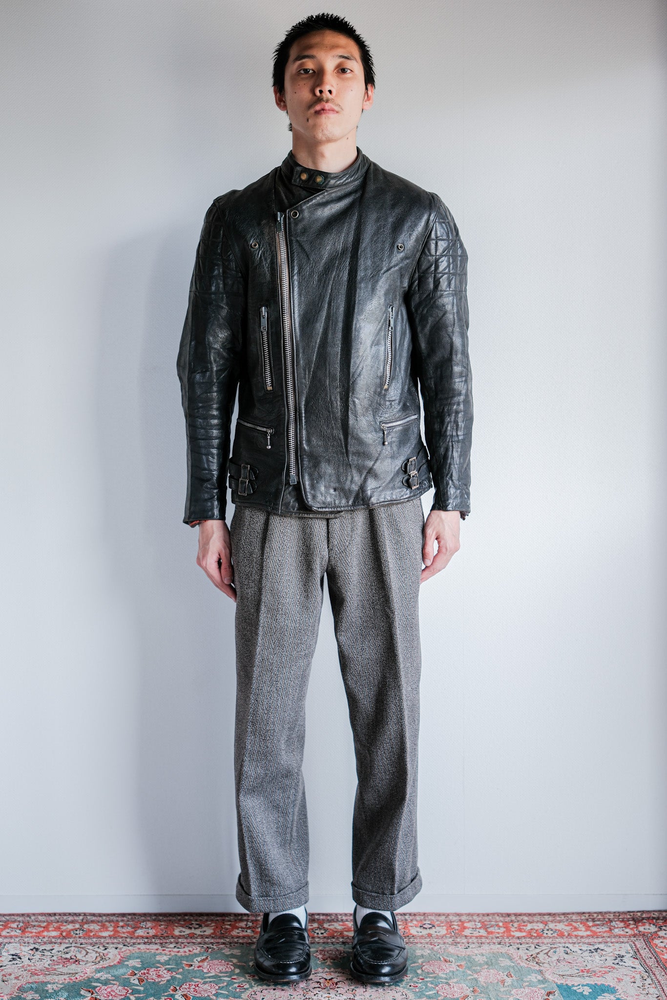 ［~60's］French Vintage Leather Riders Jacket "Jacques Motard"