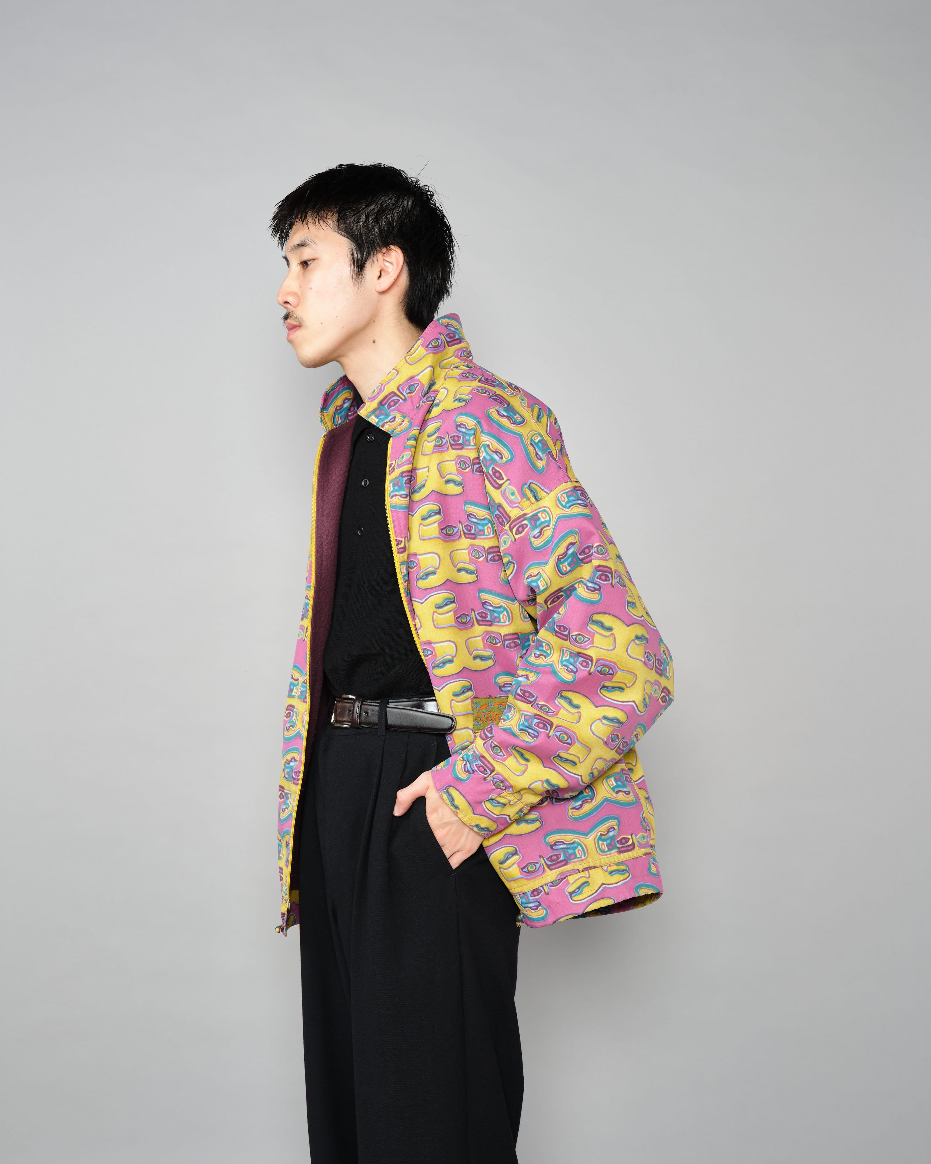 [~90’s] Old OXBOW Polyamide Patterned Wind Coat Size.S