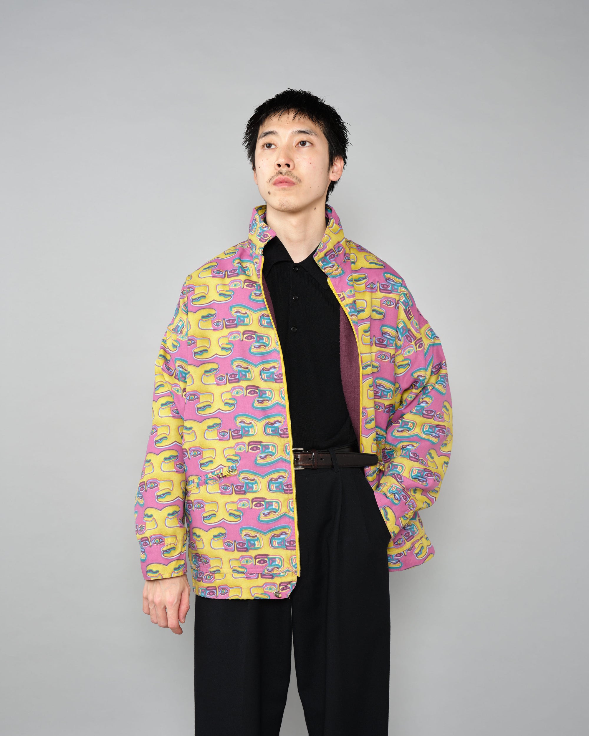 ［~90’s］Old OXBOW Polyamide Patterned Wind Coat Size.S