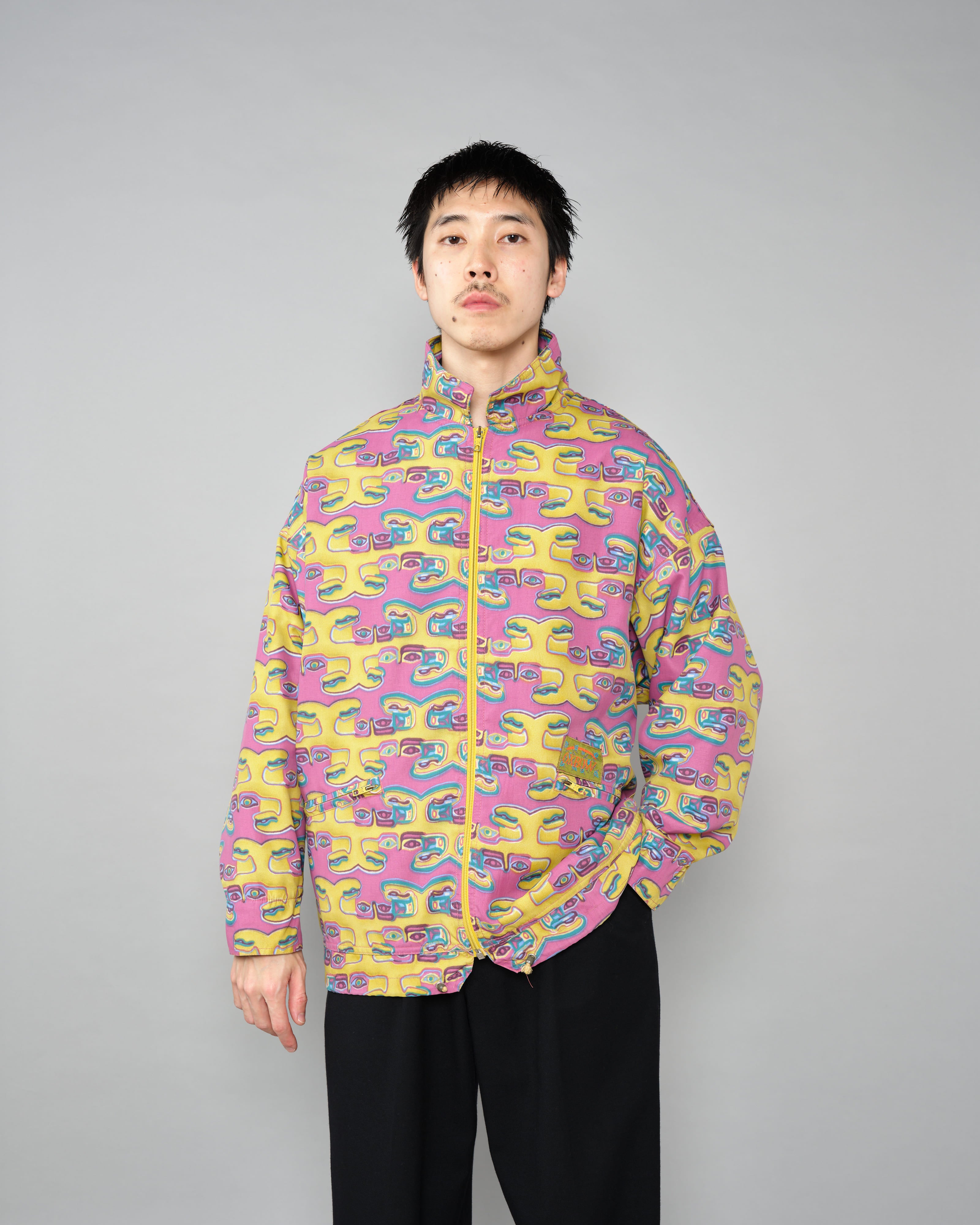 [~90’s] Old OXBOW Polyamide Patterned Wind Coat Size.S
