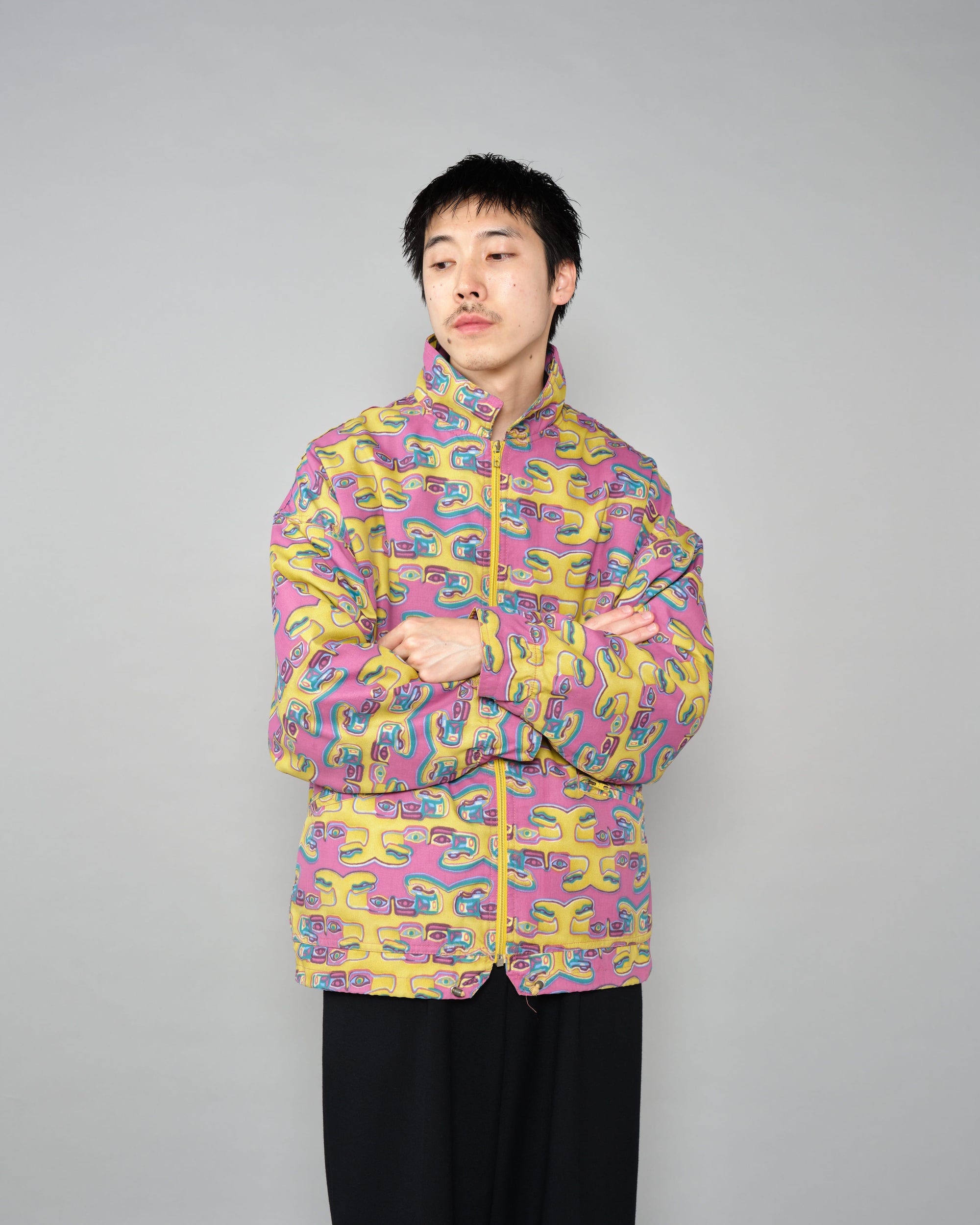 ［~90’s］Old OXBOW Polyamide Patterned Wind Coat Size.S