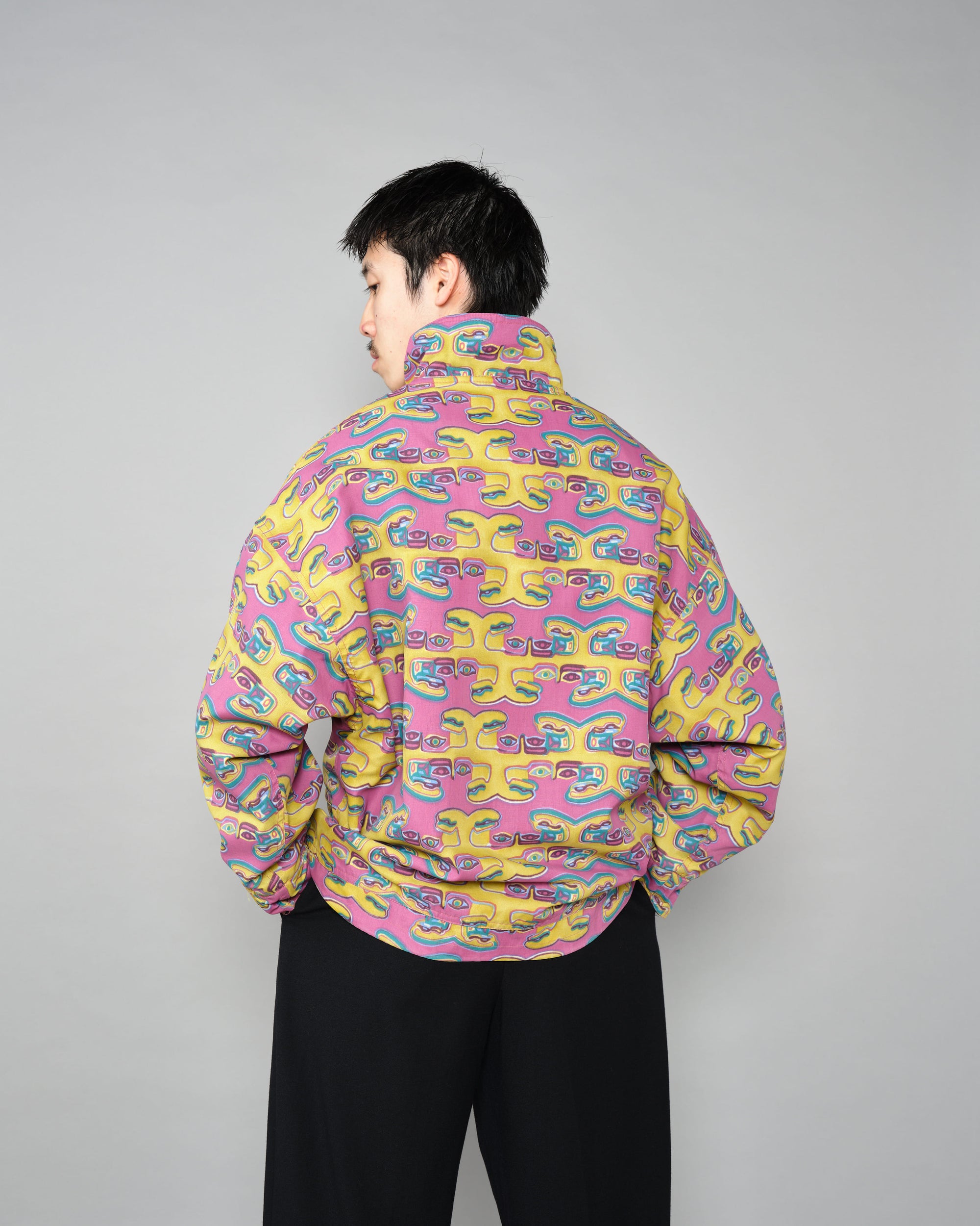 ［~90’s］Old OXBOW Polyamide Patterned Wind Coat Size.S