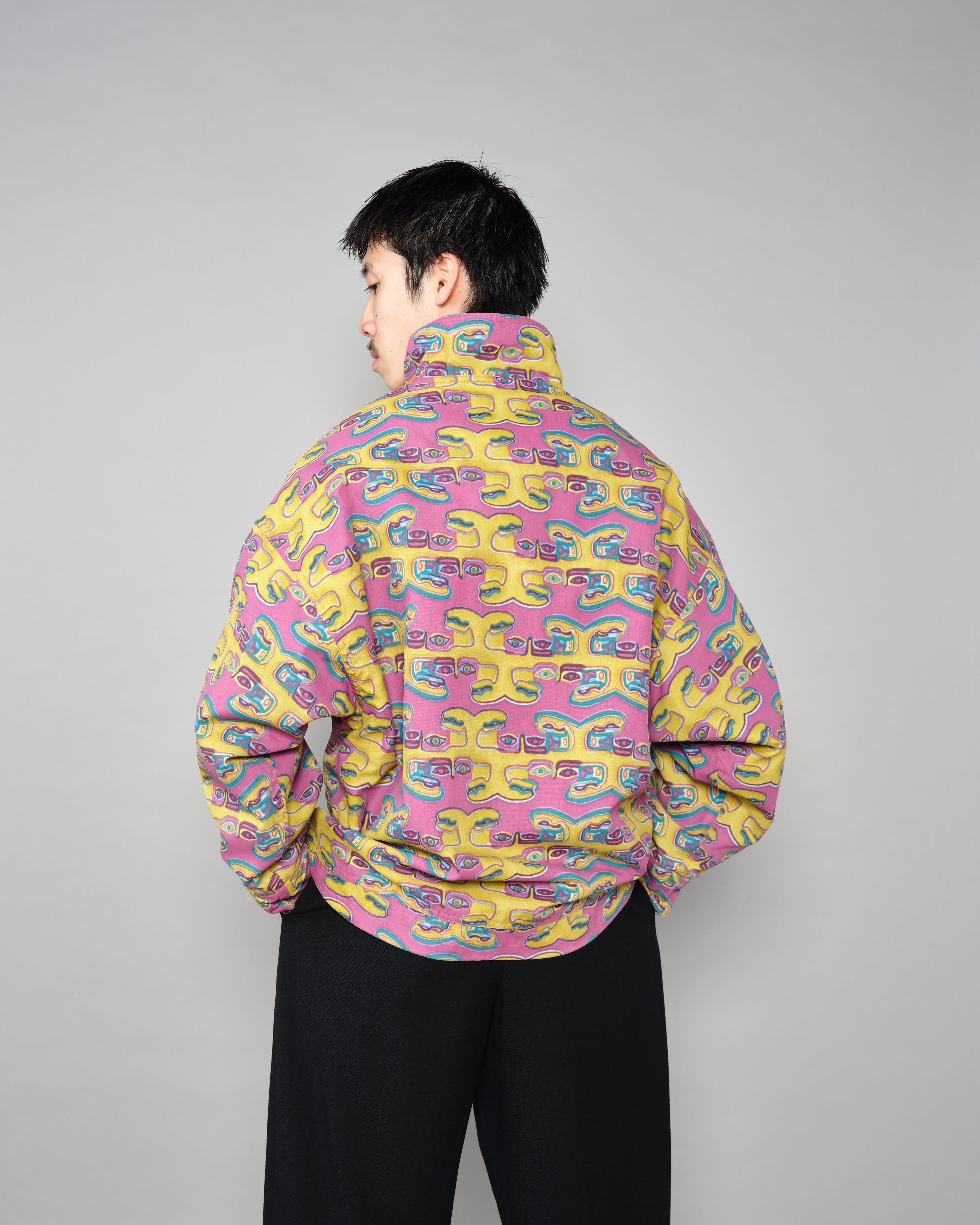 [~90’s] Old OXBOW Polyamide Patterned Wind Coat Size.S