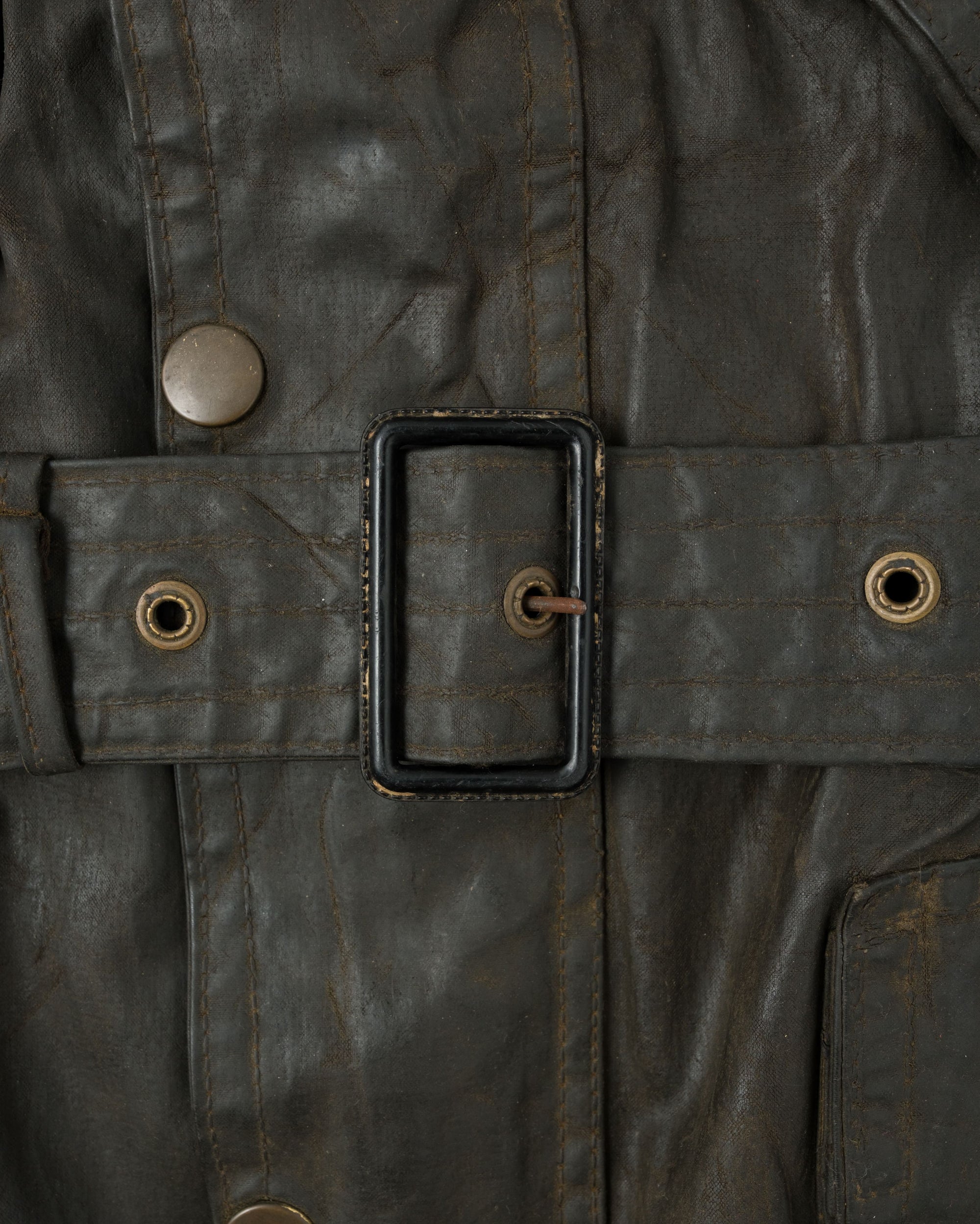 【~60's】Vintage Barbour Waxed Cotton Jacket "INTERNATIONAL SUIT" White Label Size.44