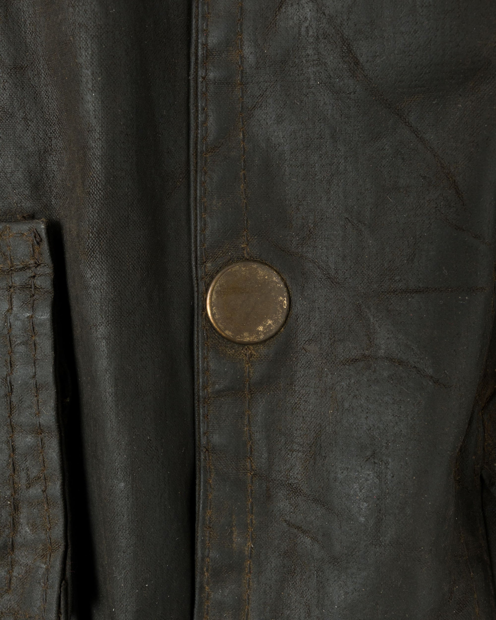 【~60's】Vintage Barbour Waxed Cotton Jacket "INTERNATIONAL SUIT" White Label Size.44