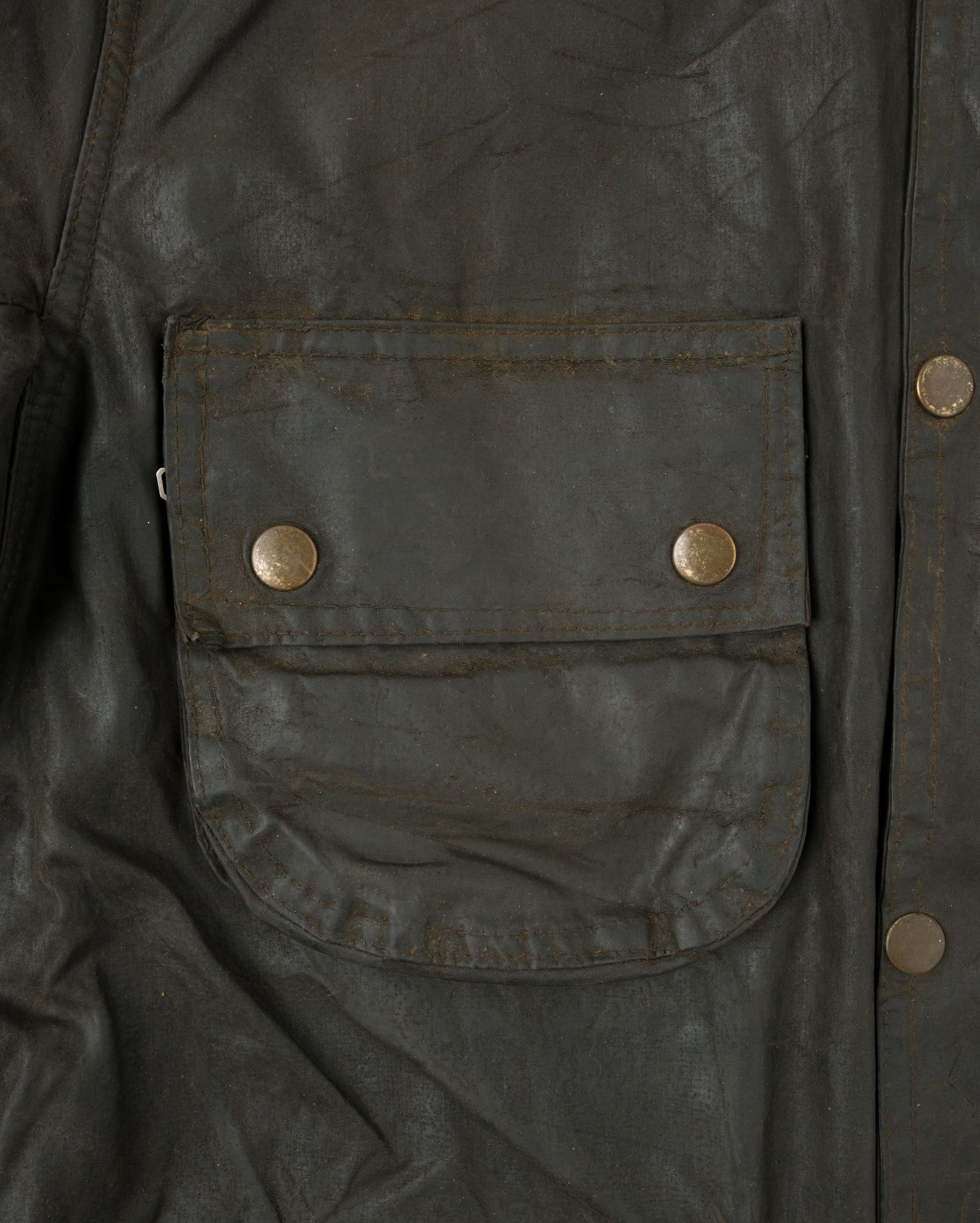 【~60's】Vintage Barbour Waxed Cotton Jacket "INTERNATIONAL SUIT" White Label Size.44