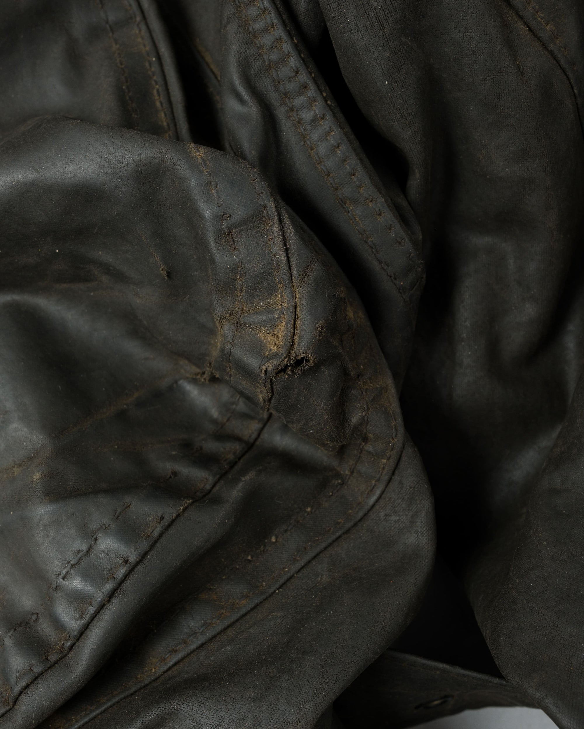 【~60's】Vintage Barbour Waxed Cotton Jacket "INTERNATIONAL SUIT" White Label Size.44