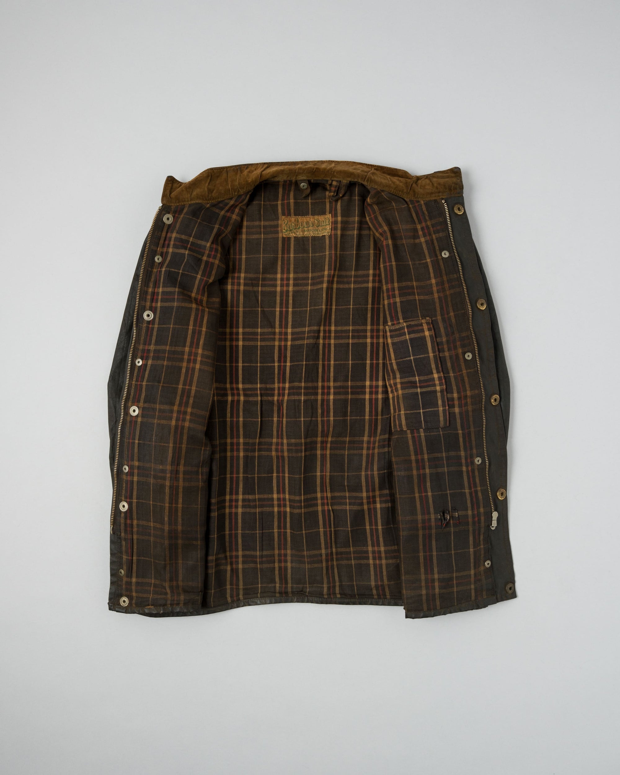 【~60's】Vintage Barbour Waxed Cotton Jacket "INTERNATIONAL SUIT" White Label Size.44