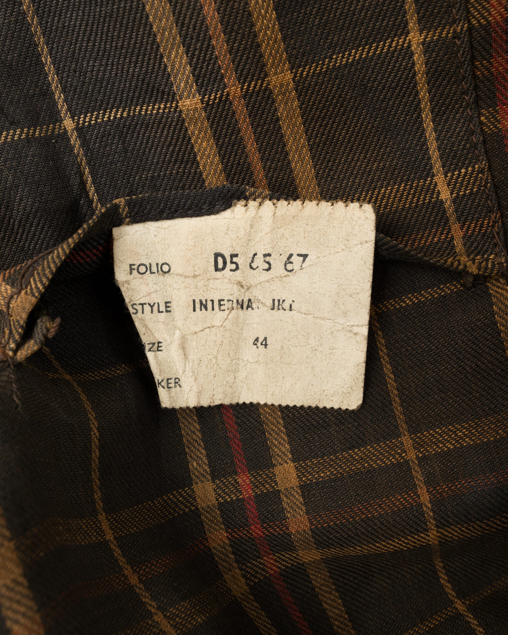 【~60's】Vintage Barbour Waxed Cotton Jacket "INTERNATIONAL SUIT" White Label Size.44