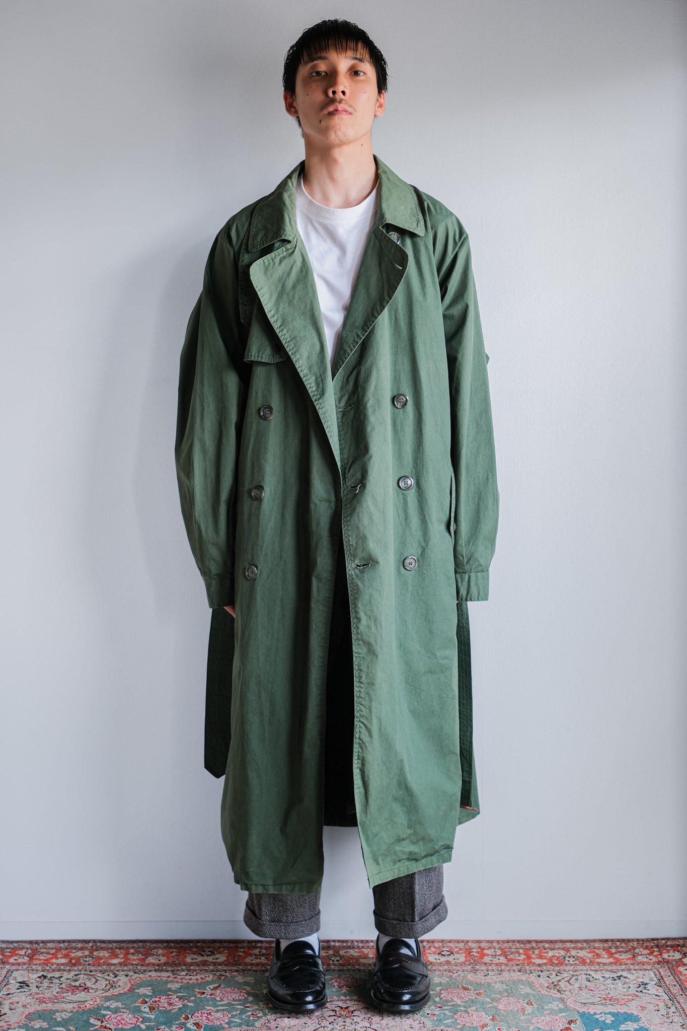 ［~90's］Old ARNYS PARIS Raglan Sleeve Trench Coat Size.52