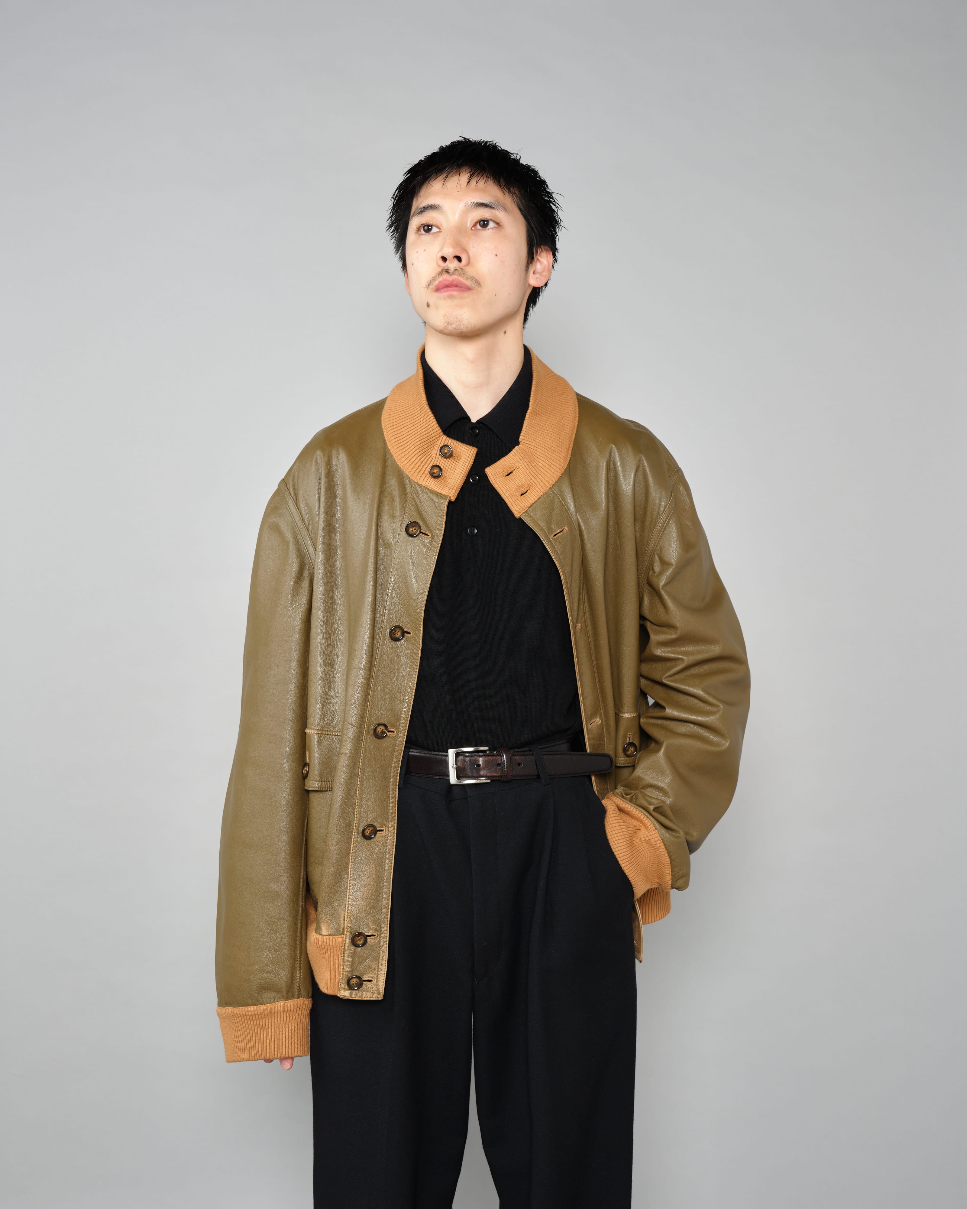 【~90's】Old ARNYS PARIS Valstarino Type Reversible Leather Blouson Size.52