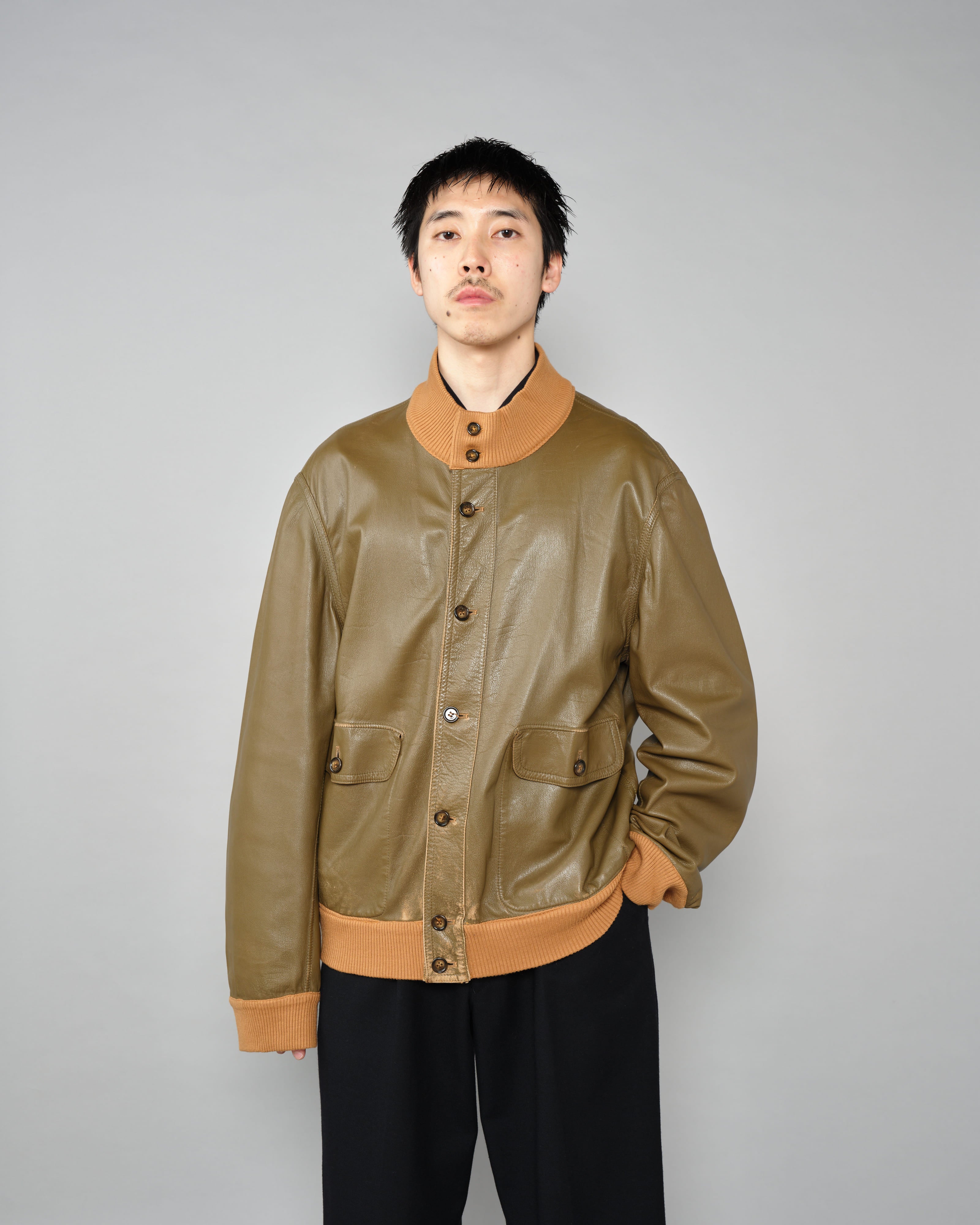 【~90's】Old ARNYS PARIS Valstarino Type Reversible Leather Blouson Size.52