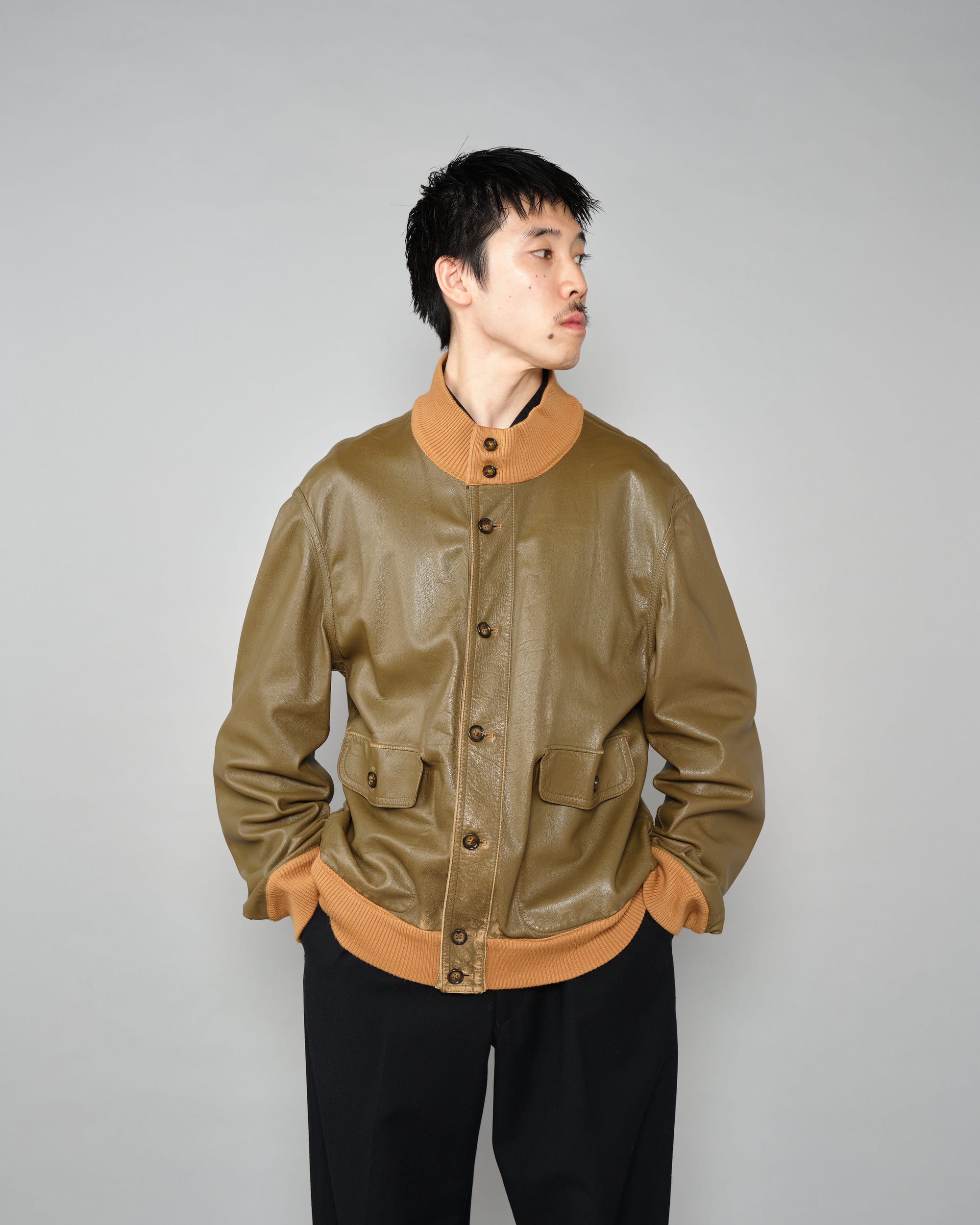 【~90's】Old ARNYS PARIS Valstarino Type Reversible Leather Blouson Size.52