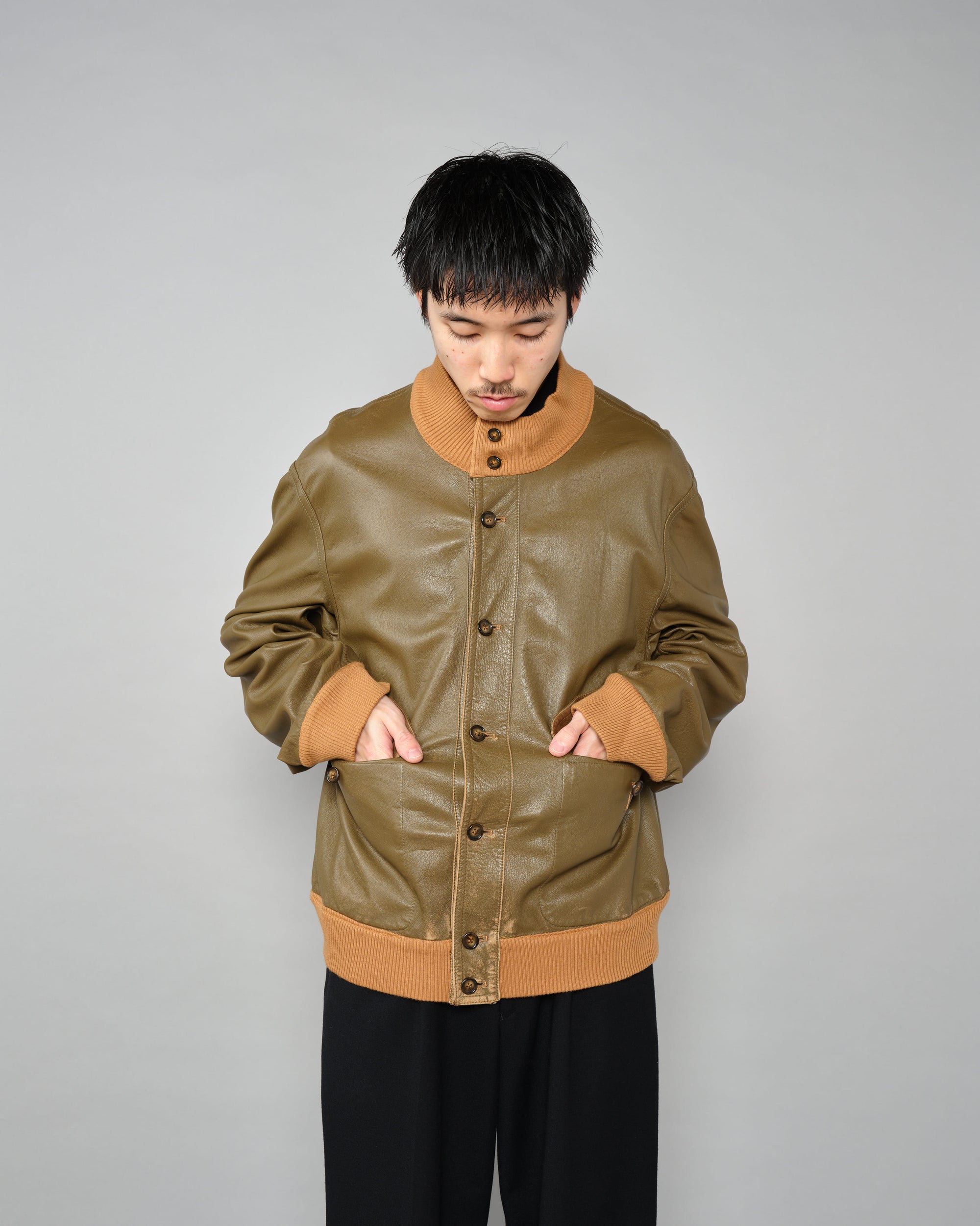 【~90's】Old ARNYS PARIS Valstarino Type Reversible Leather Blouson Size.52