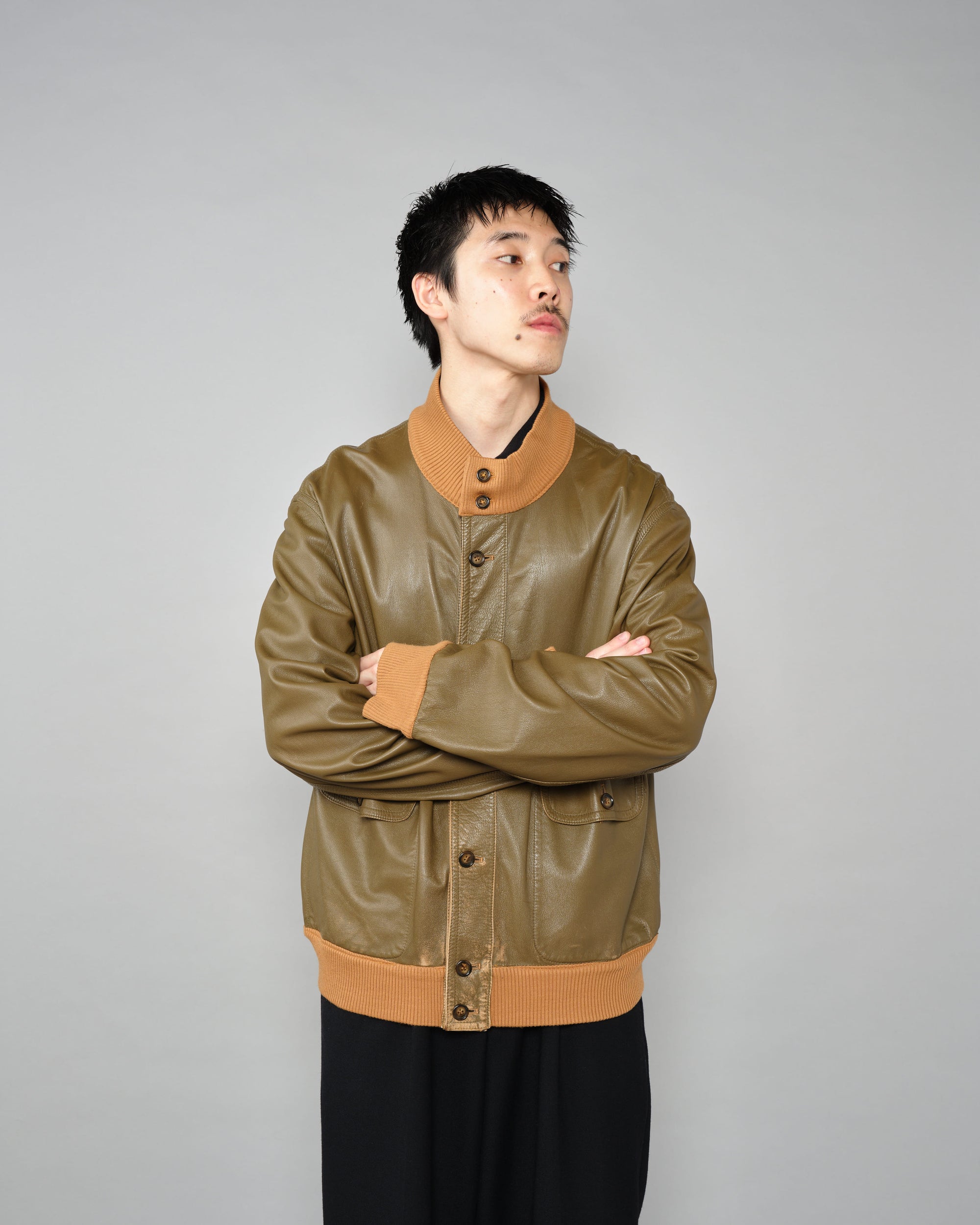 【~90's】Old ARNYS PARIS Valstarino Type Reversible Leather Blouson Size.52