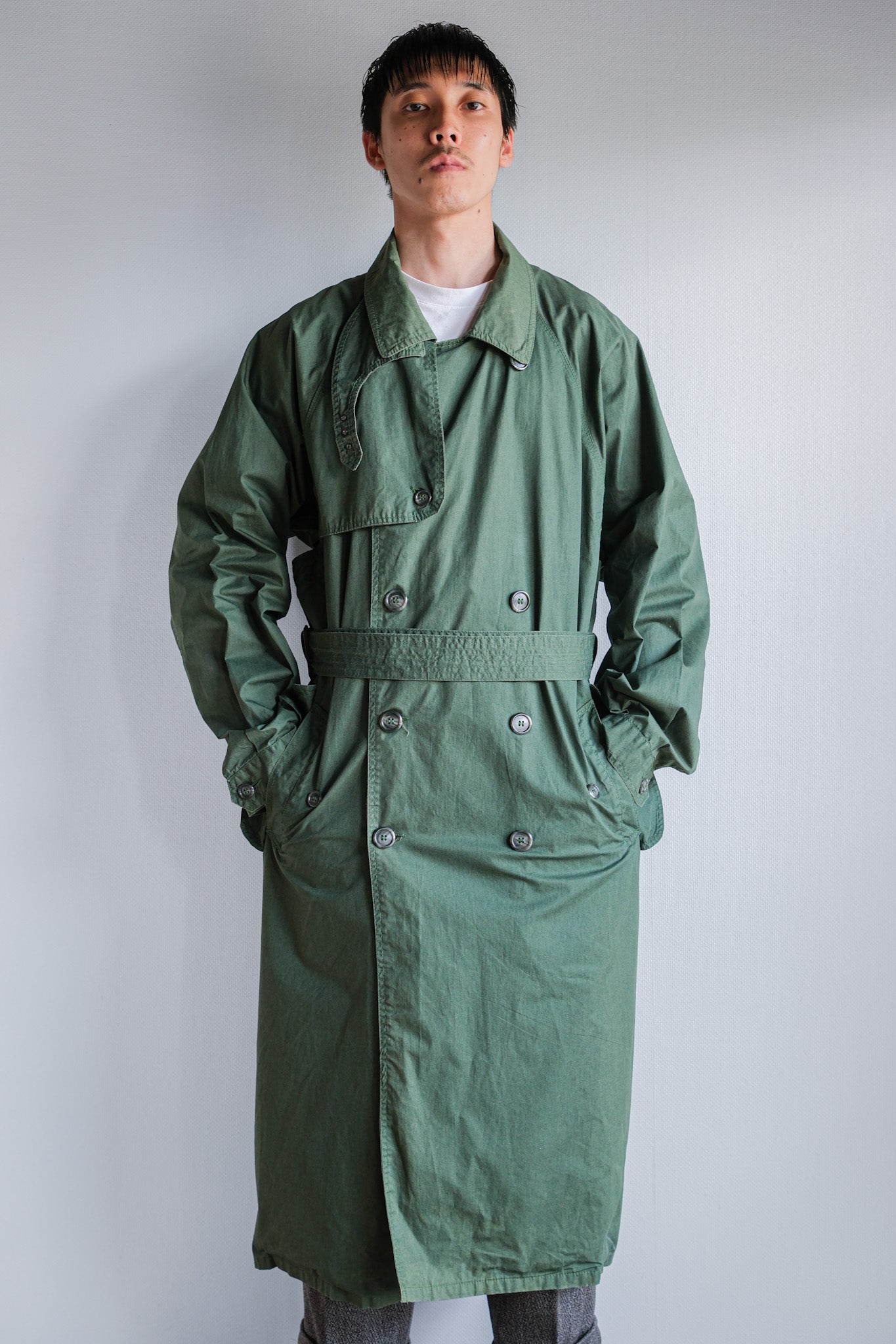 ［~90's］Old ARNYS PARIS Raglan Sleeve Trench Coat Size.52