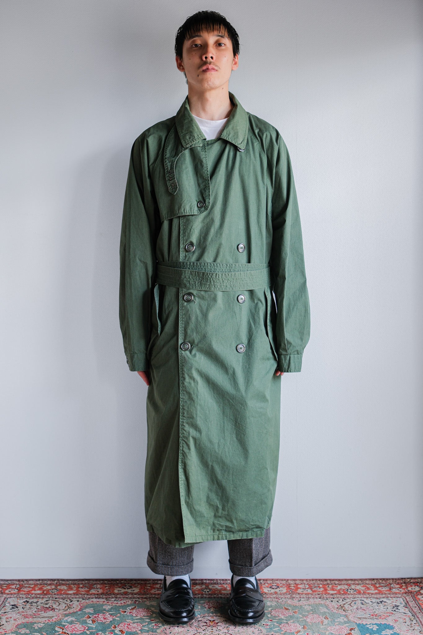 ［~90's］Old ARNYS PARIS Raglan Sleeve Trench Coat Size.52