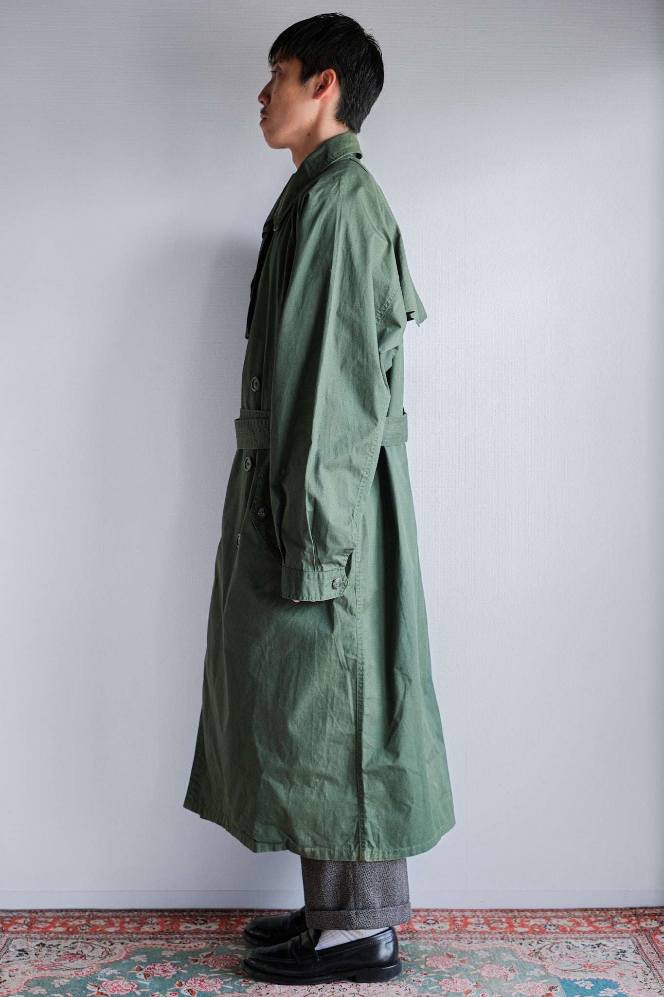 ［~90's］Old ARNYS PARIS Raglan Sleeve Trench Coat Size.52