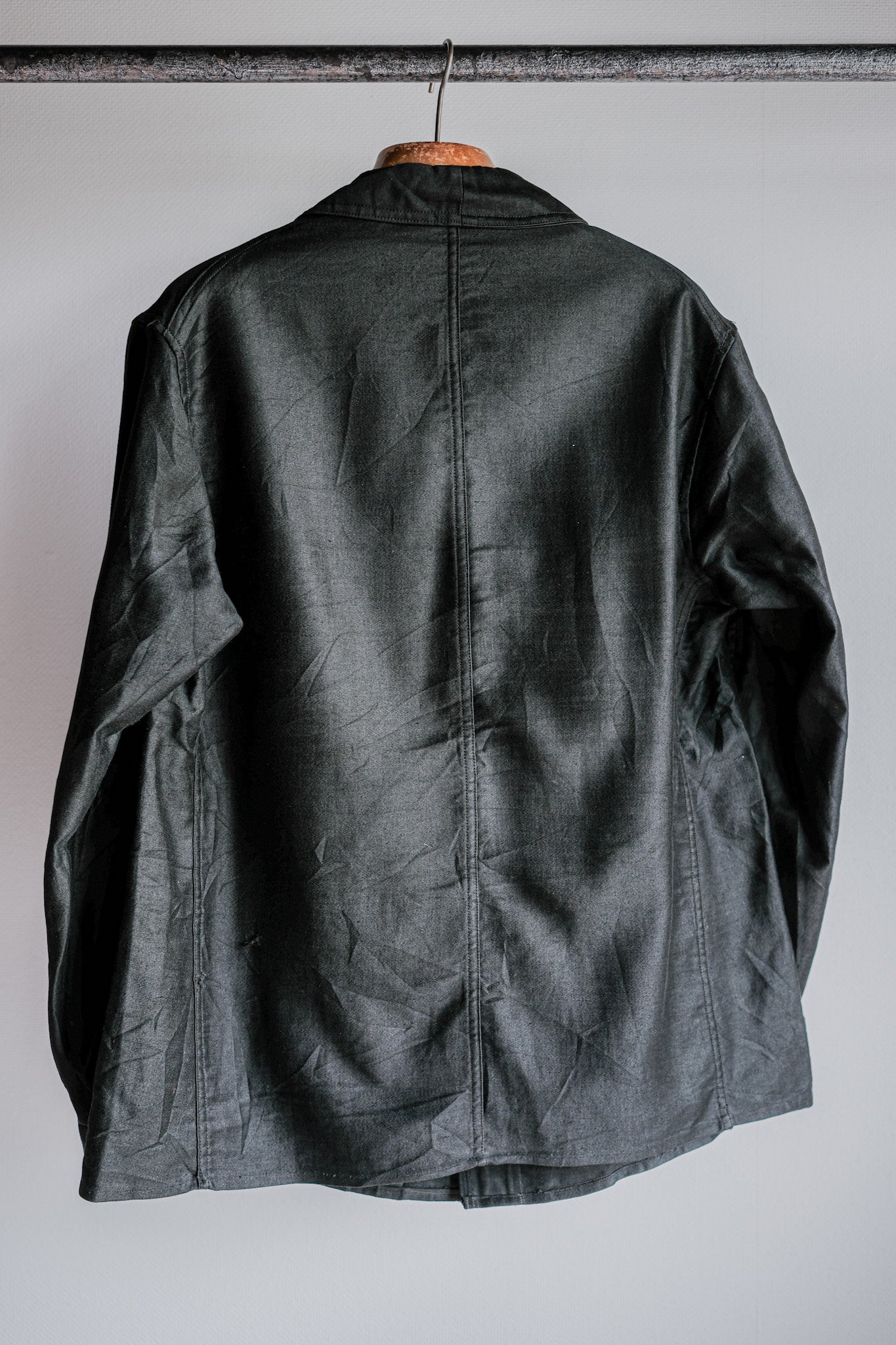 【~40's】French Vintage Black Light Moleskin Work Jacket