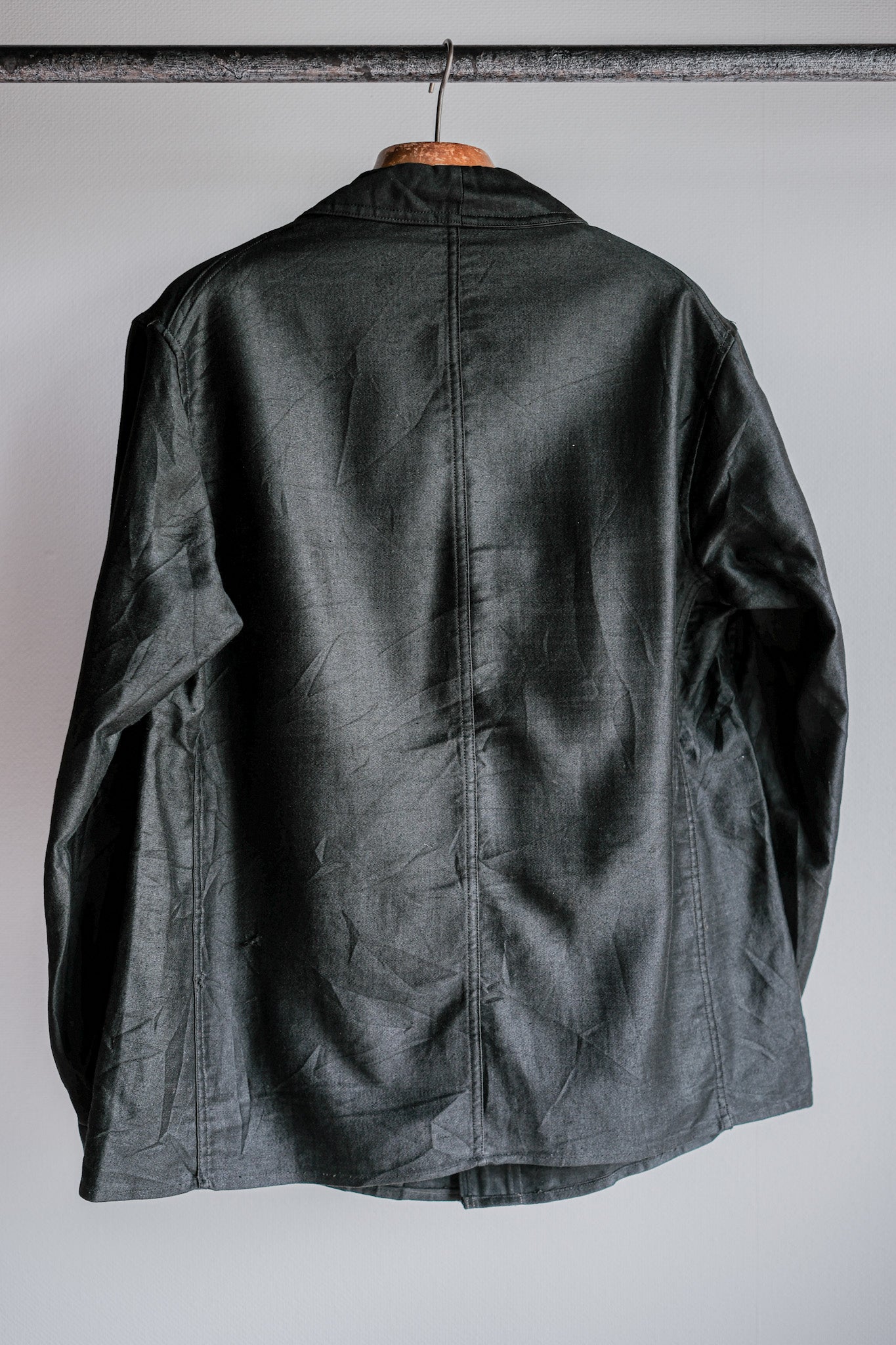 ［~40's］French Vintage Black Light Moleskin Work Jacket