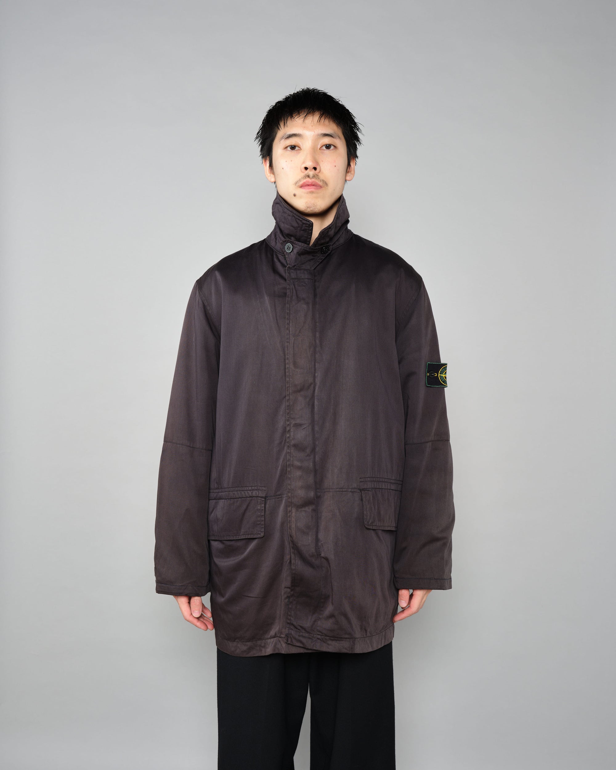 ［97AW］Old STONE ISLAND Garment Dyed Cotton Jacket With Liner Size.M "RASO GOMMATO" "Green Edge"