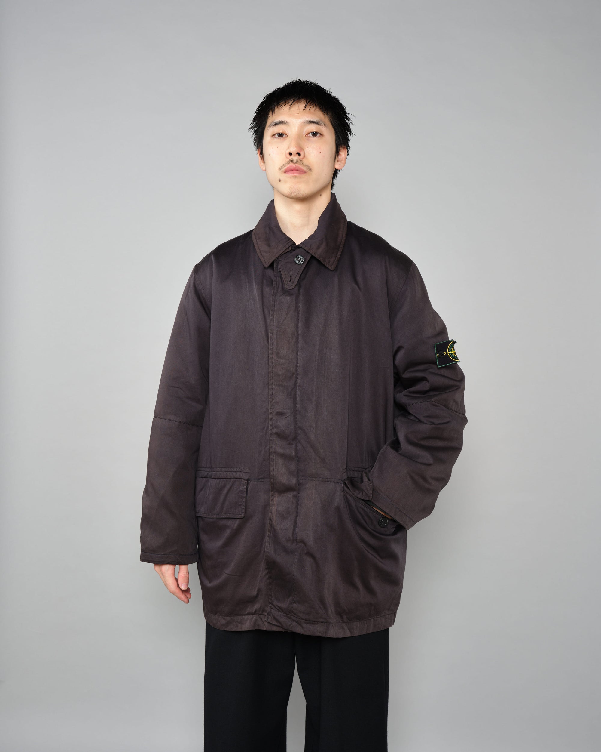 ［97AW］Old STONE ISLAND Garment Dyed Cotton Jacket With Liner Size.M "RASO GOMMATO" "Green Edge"
