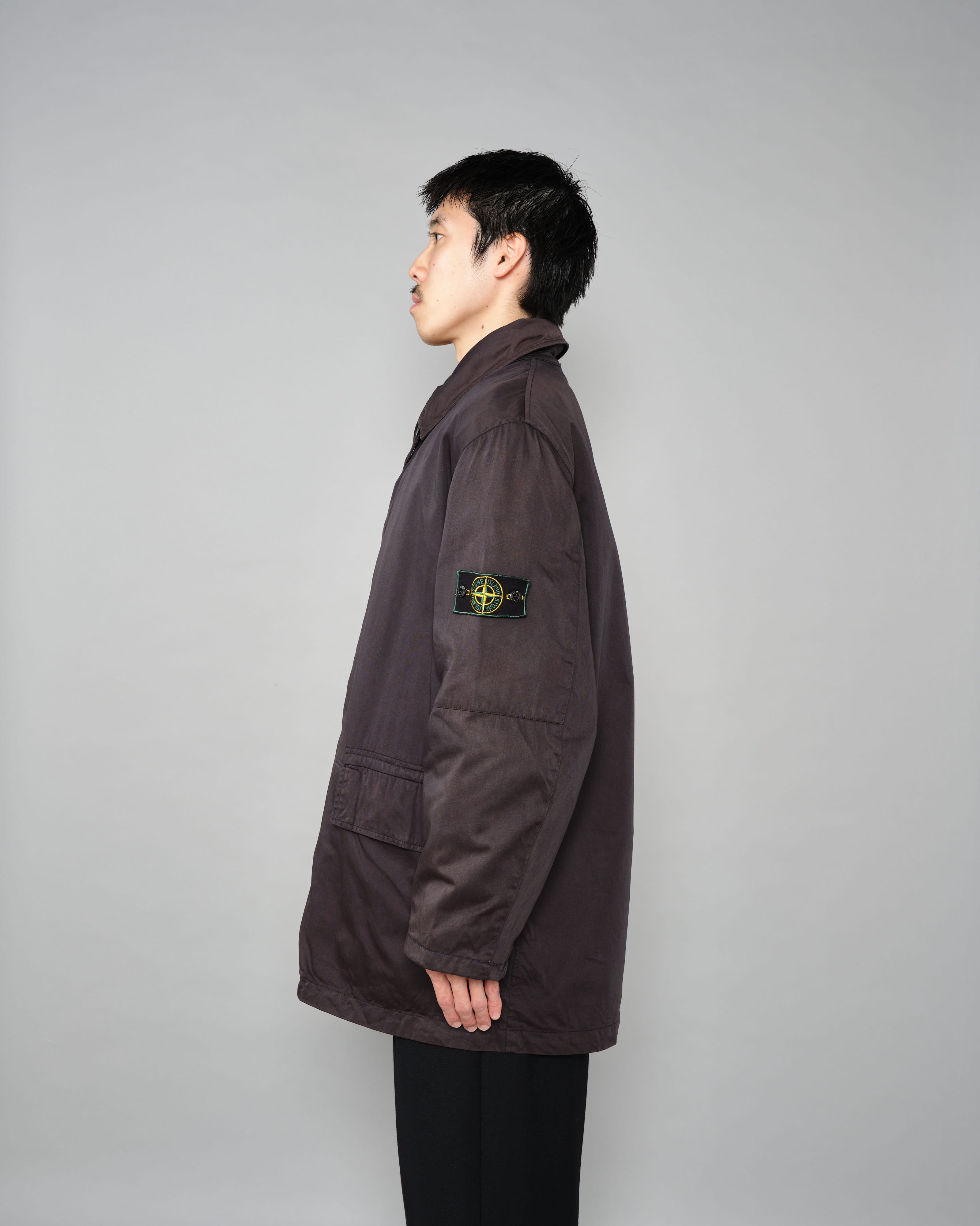 【97AW】Old STONE ISLAND Garment Dyed Cotton Jacket With Liner Size.M "RASO GOMMATO" "Green Edge"
