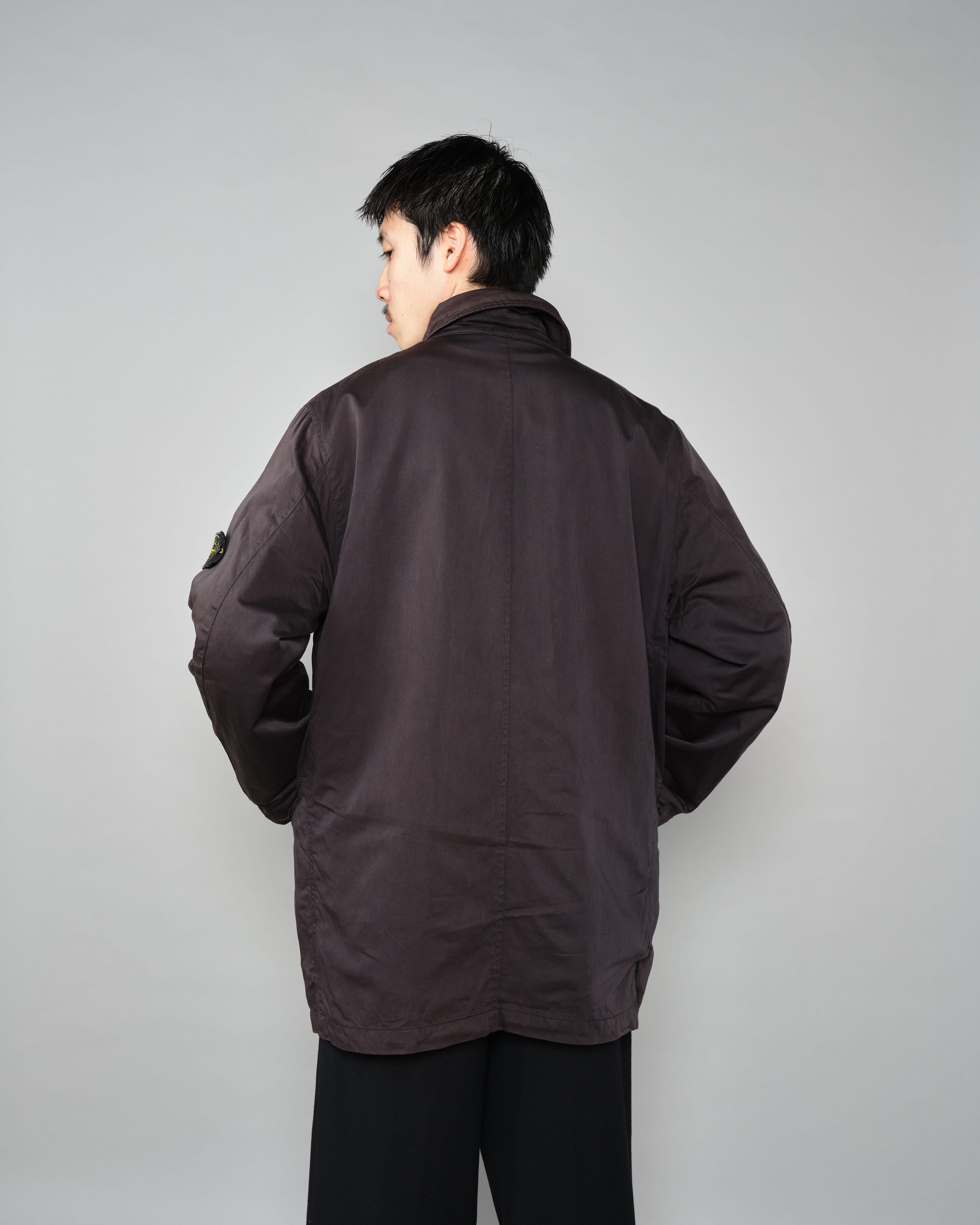 【97AW】Old STONE ISLAND Garment Dyed Cotton Jacket With Liner Size.M "RASO GOMMATO" "Green Edge"