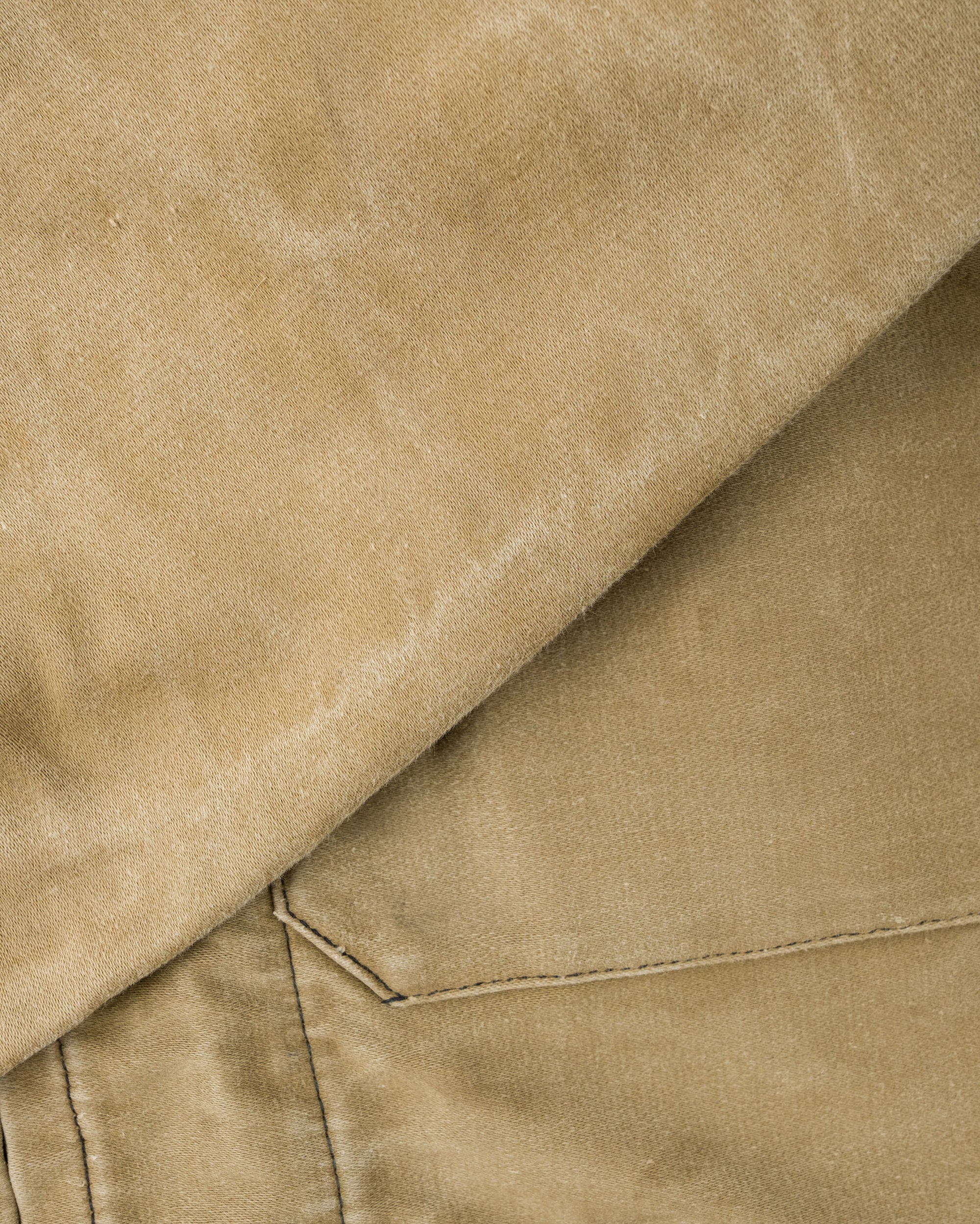 【~50's】French Vintage Brown Beige Moleskin Cyclist Jacket
