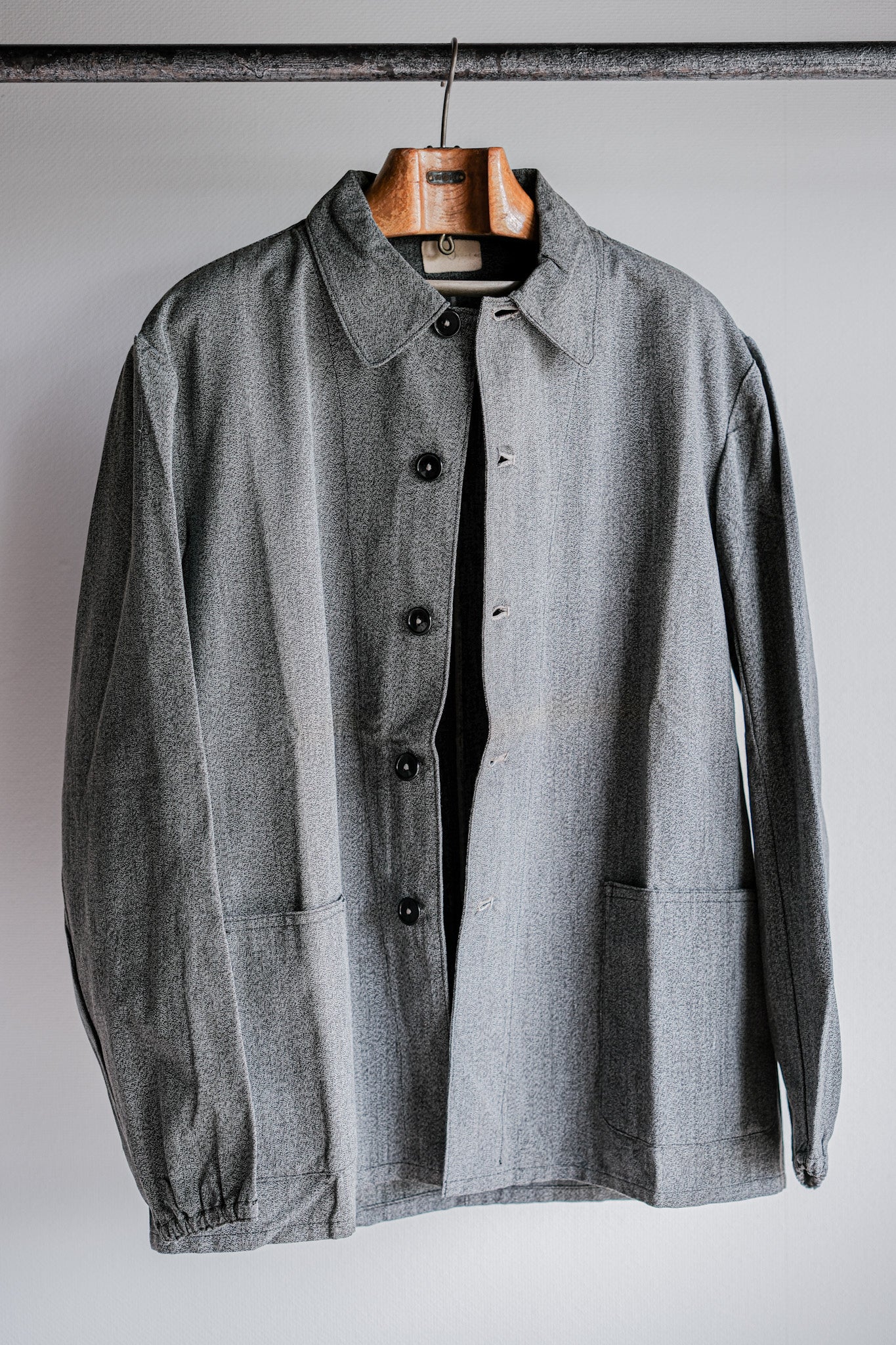 [~ 10's] wwⅠ Royal Italian Army Salt & Pepper Cotton Work Jacket