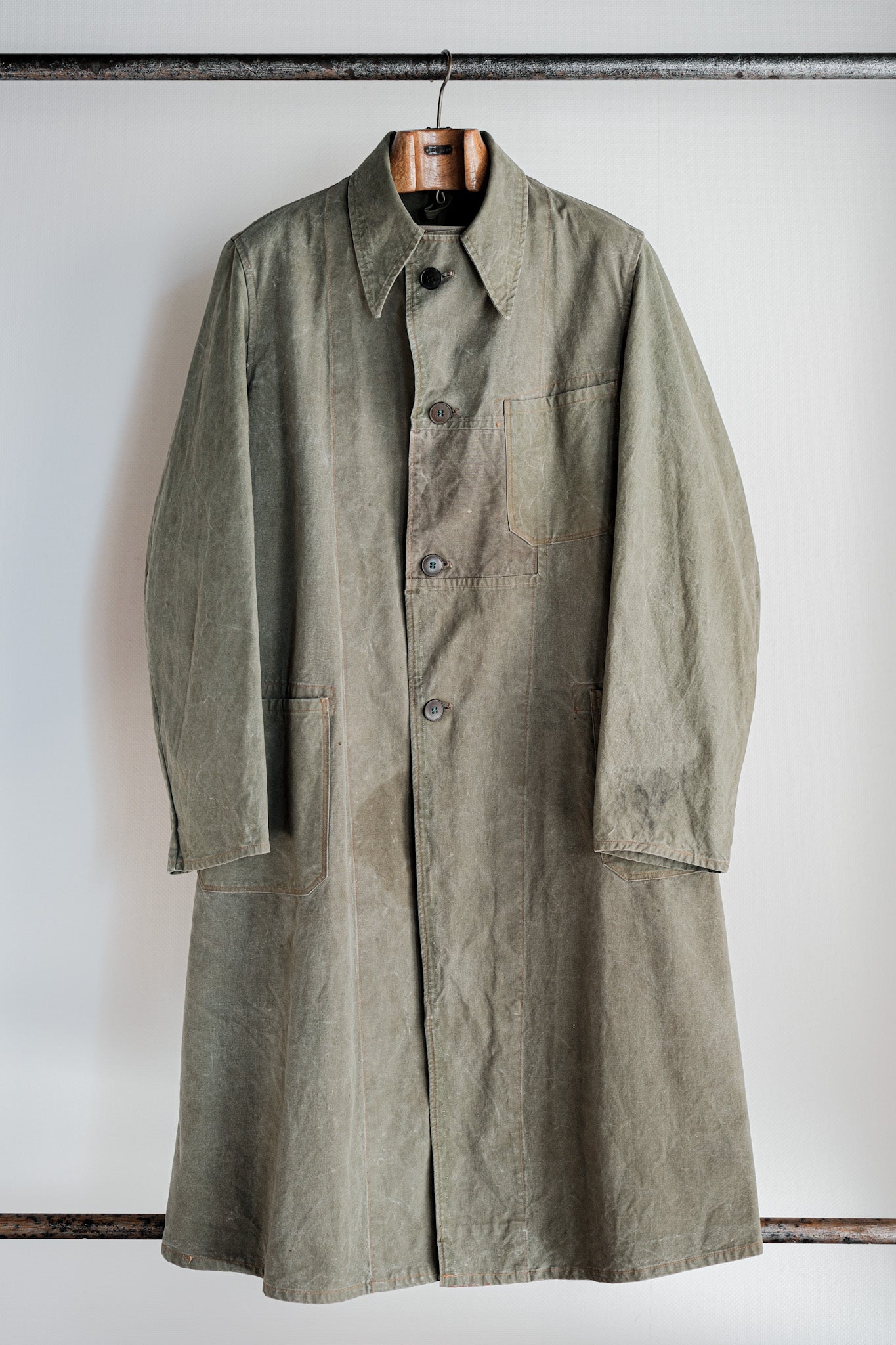 [~ 50's] German Vintage Green Cotton Work Coat