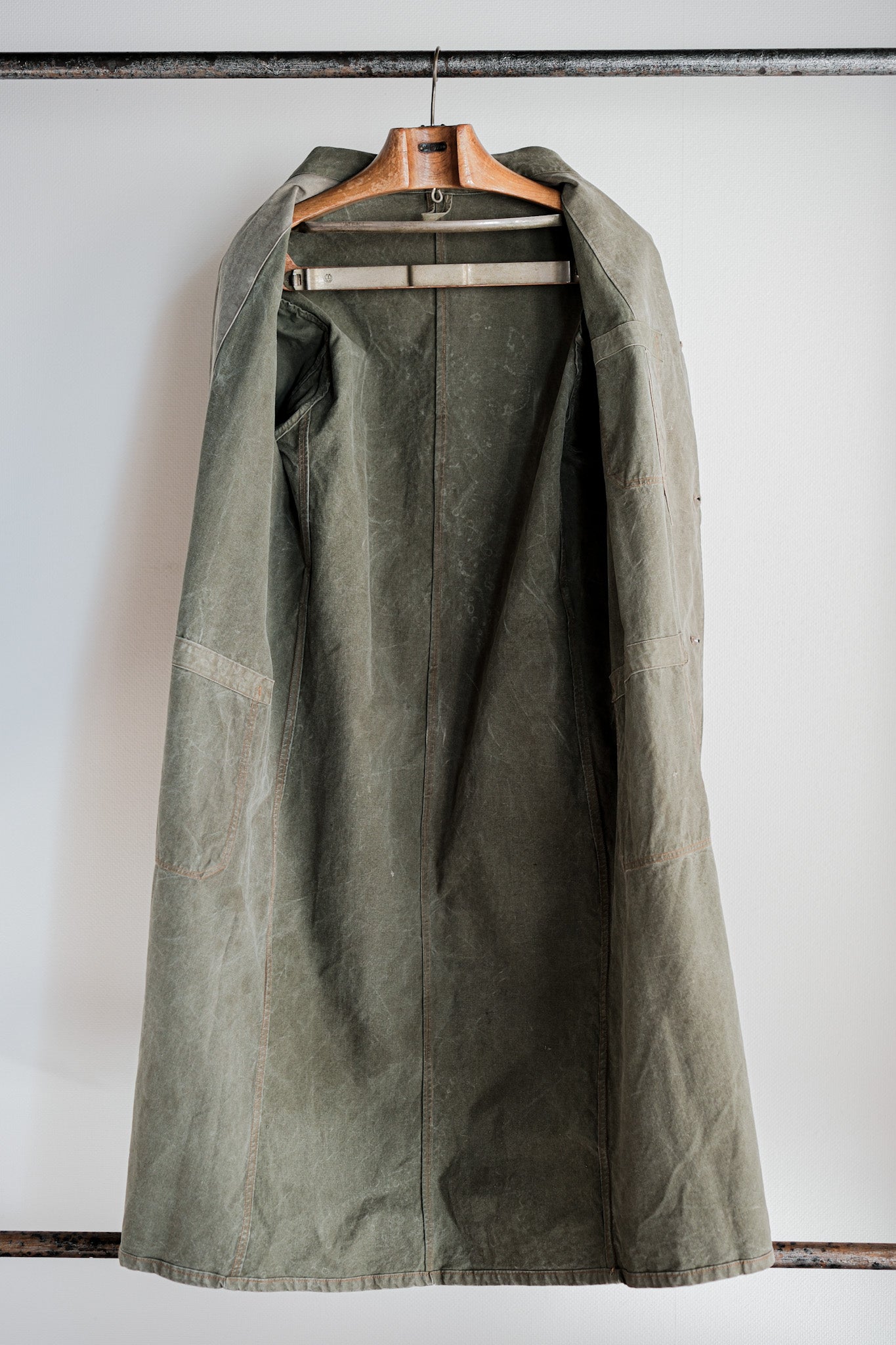 [~ 50's] German Vintage Green Cotton Work Coat