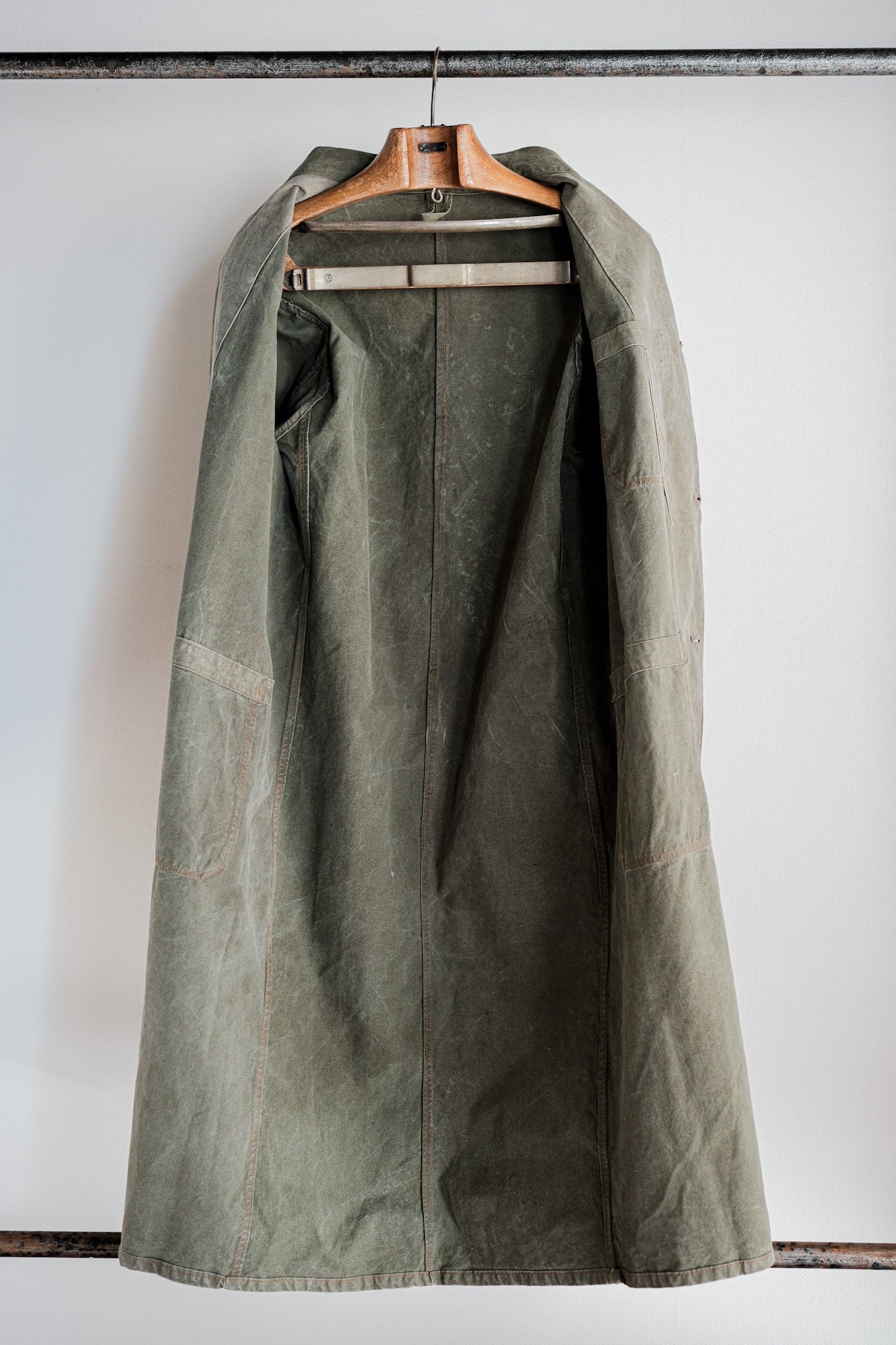 ［~50's］German Vintage Green Cotton Work Coat