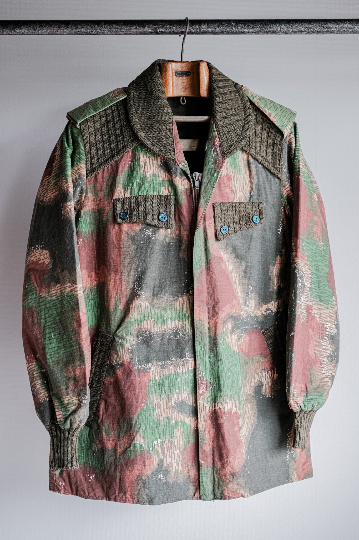 [~ 60's] Tchécoslovaque Air Force Sumpfmuster Paratrooper Jacket Jacket "LocalMade"