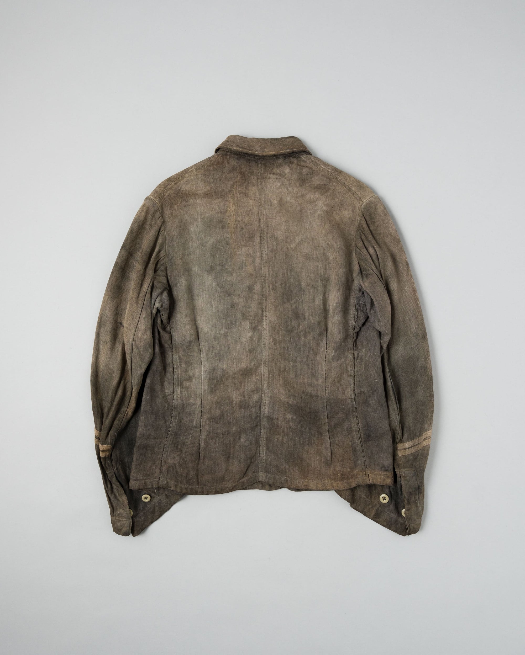 ［~30's］German Air Force Gray Drillich HBT Linen Work Jacket "Unusual Color" "Luftwaffe"