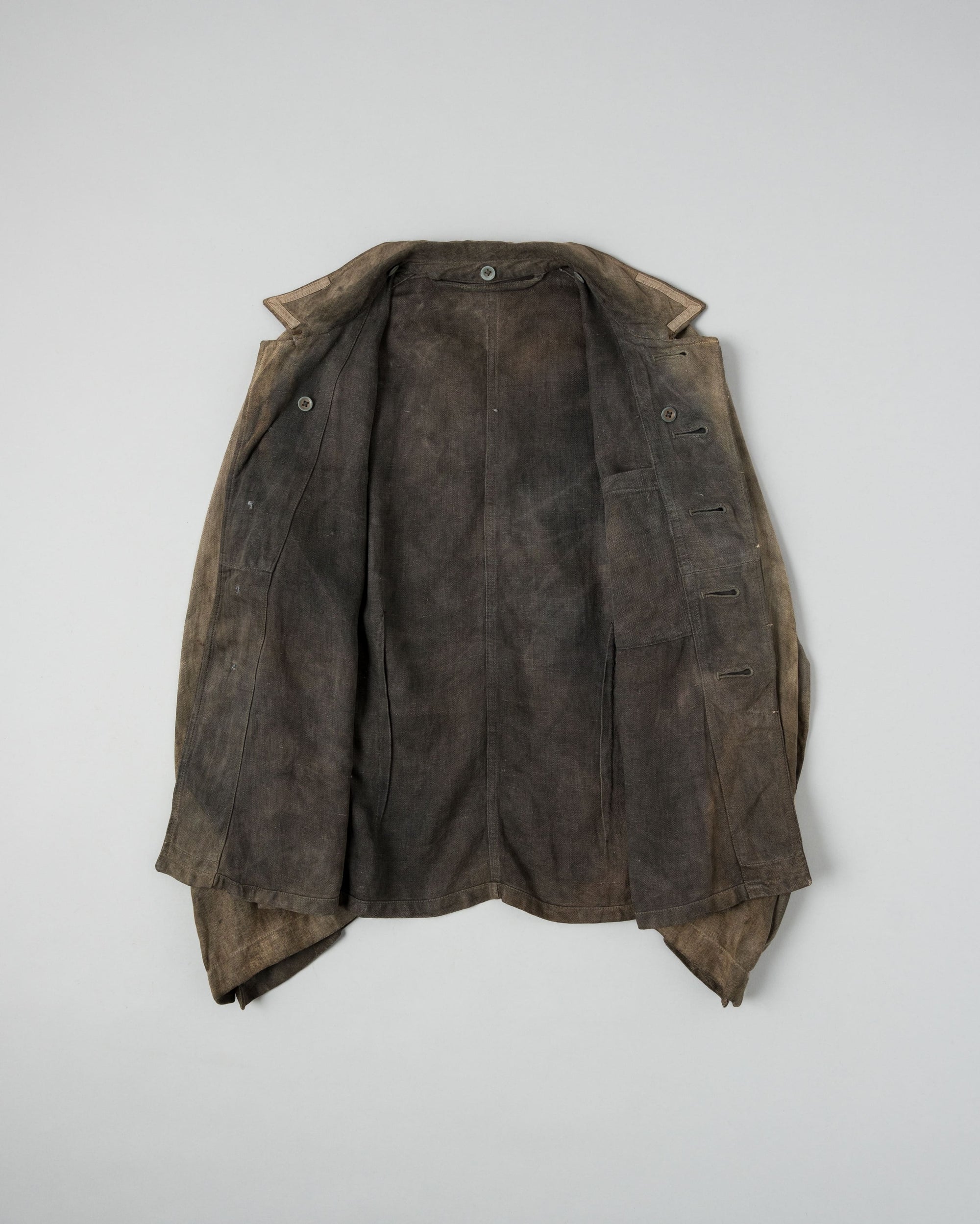 ［~30's］German Air Force Gray Drillich HBT Linen Work Jacket "Unusual Color" "Luftwaffe"