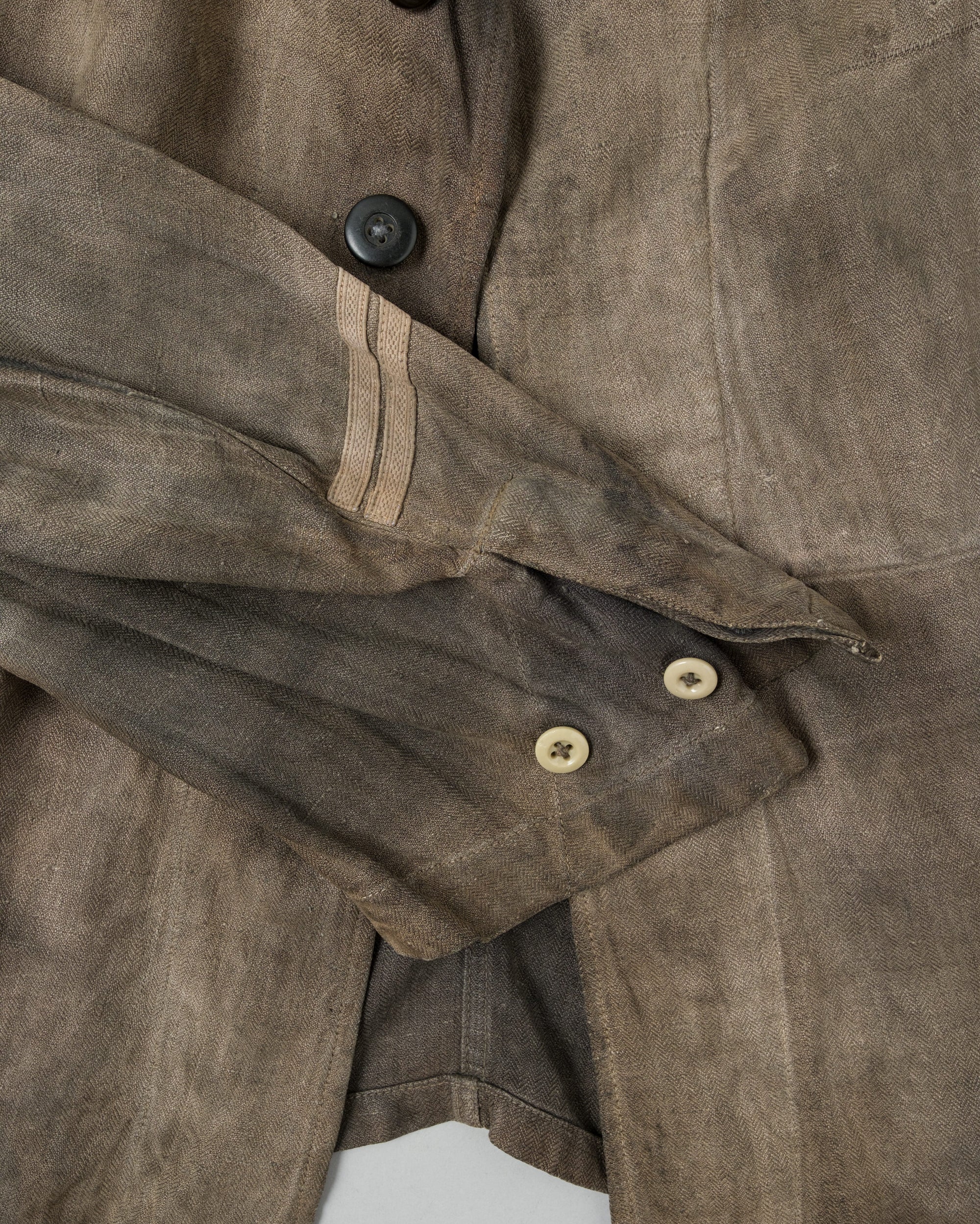 ［~30's］German Air Force Gray Drillich HBT Linen Work Jacket "Unusual Color" "Luftwaffe"