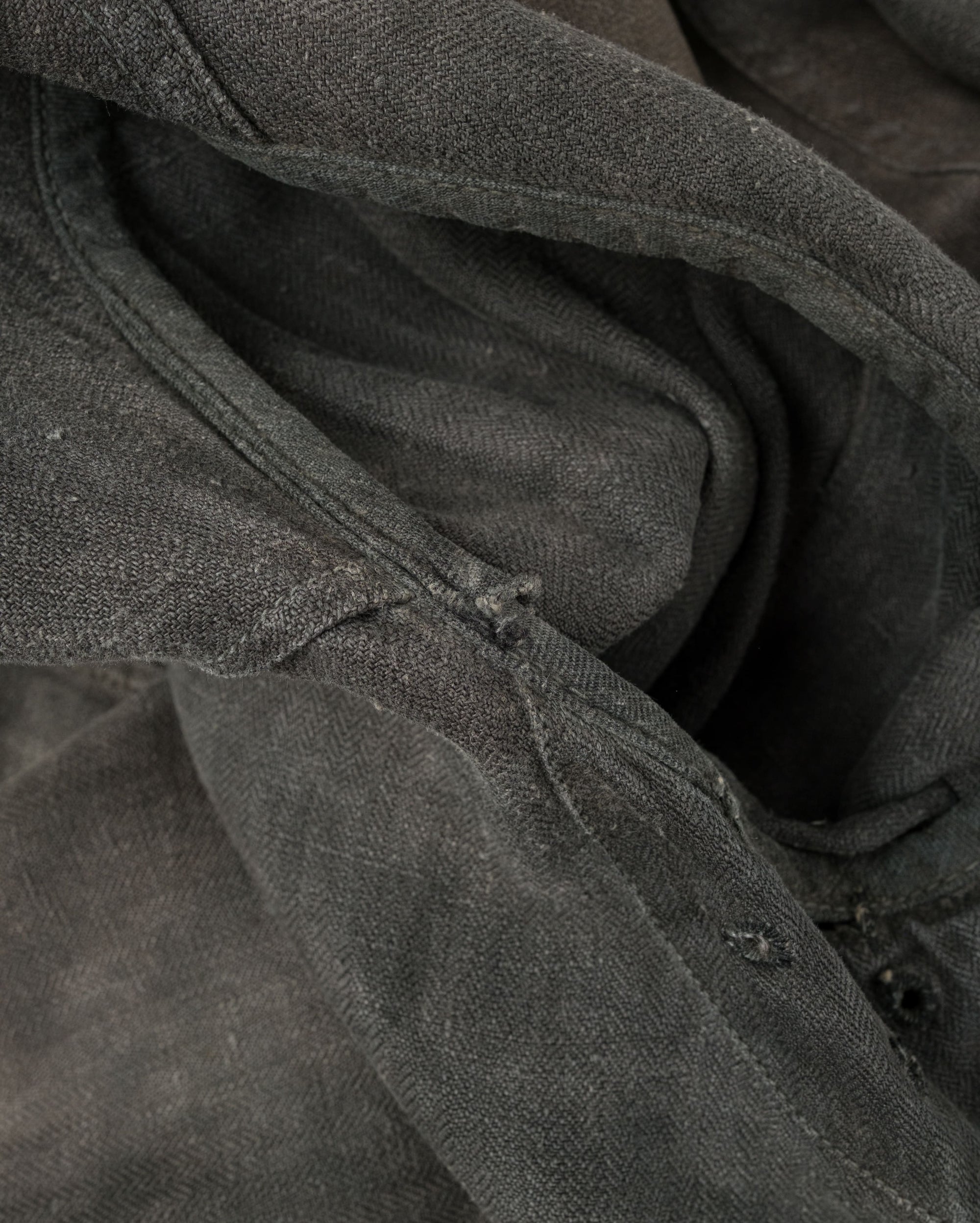 ［~30's］German Air Force Gray Drillich HBT Linen Work Jacket "Unusual Color" "Luftwaffe"
