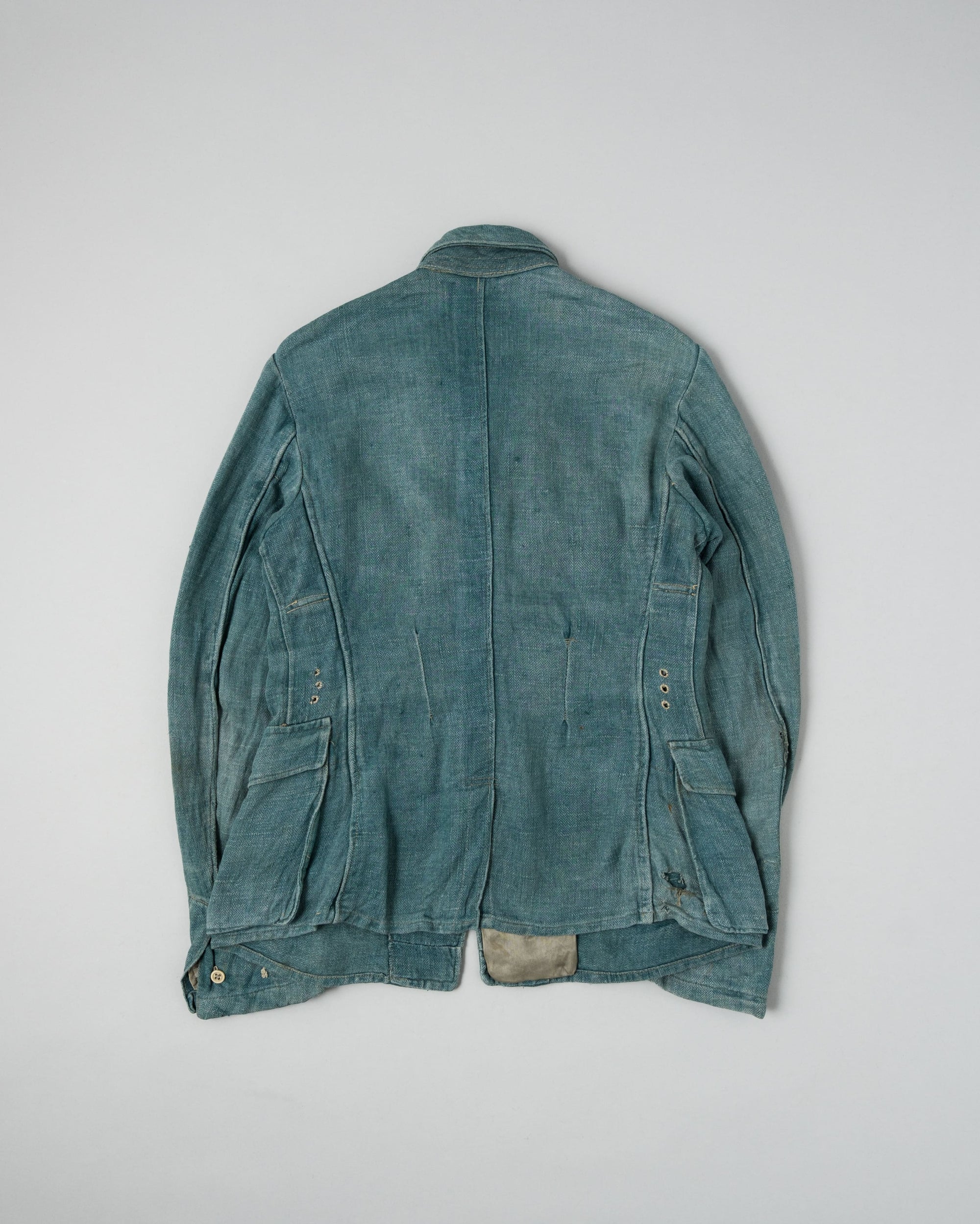 ［~40's］WWII German Army Turquoise Green Drillich HBT Linen Summer Field Jacket "Wehrmacht"