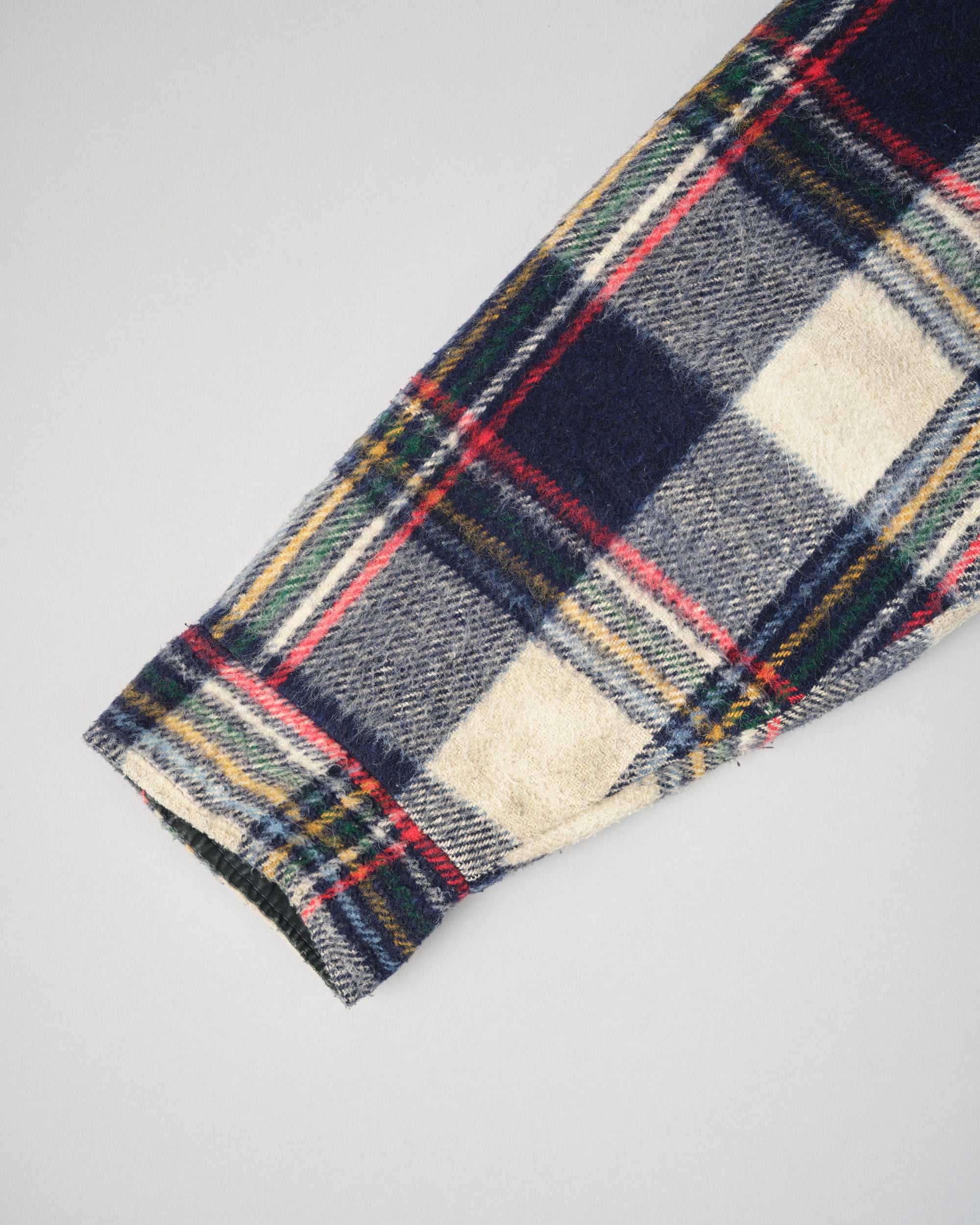 ［~60's］Canadian Vintage Switching Suede Leather Mixed Wool Plaid Jacket