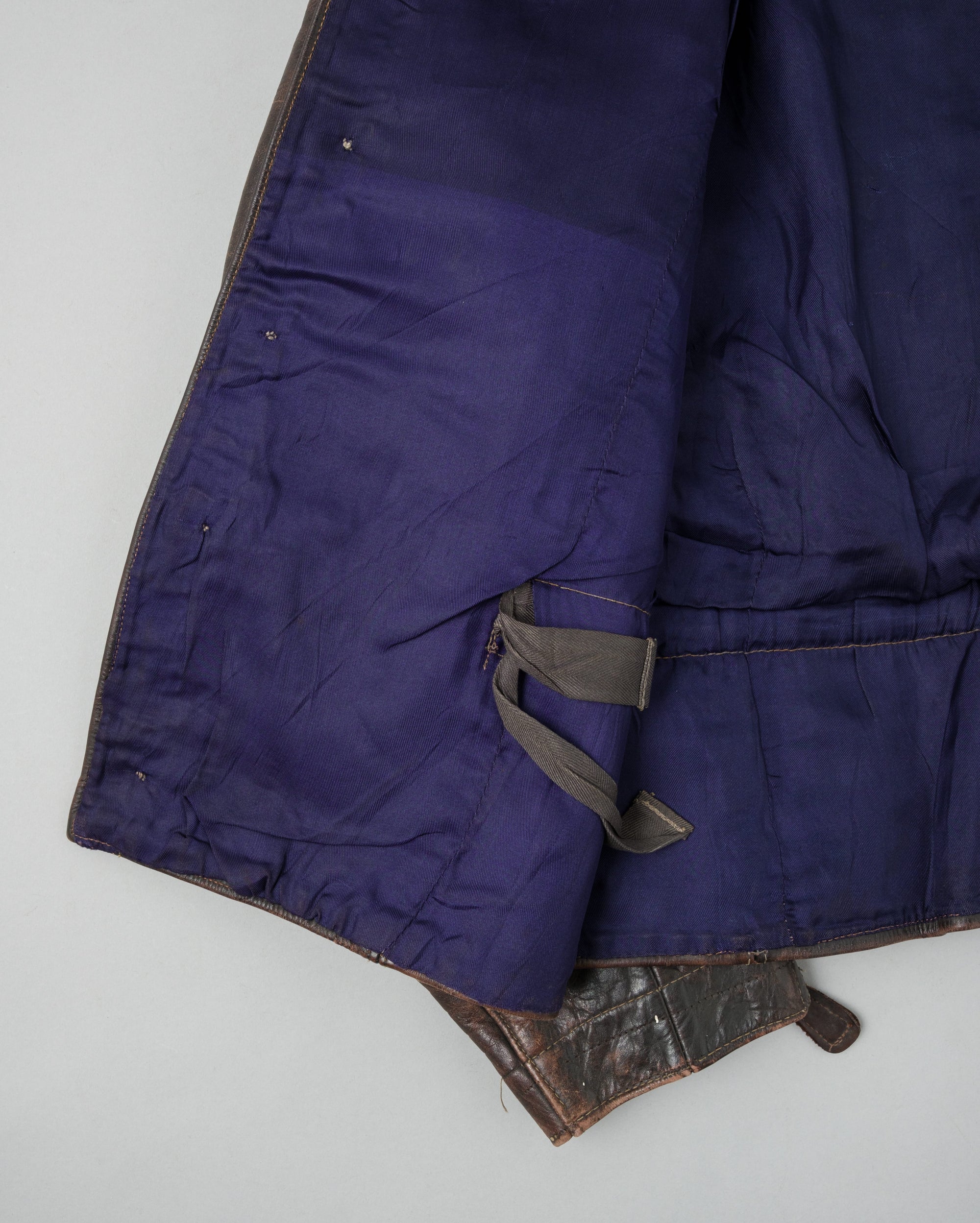 【~40's】WWII German Air Force Elite Jet Fighter Winter Leather Flight Jacket "Luftwaffe"
