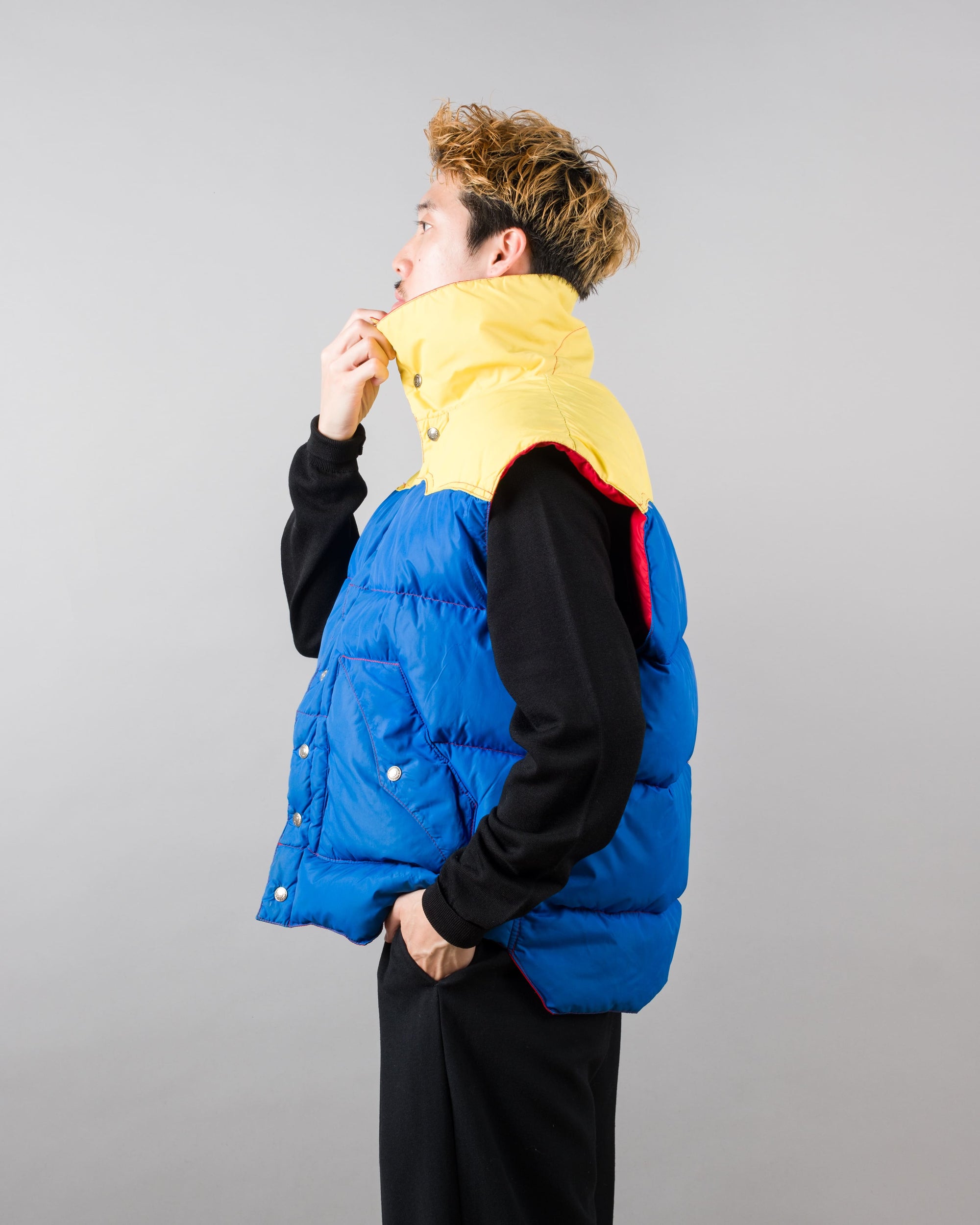［~90’s］Old Schott 3 Tone Puffer Down Vest Size.XL
