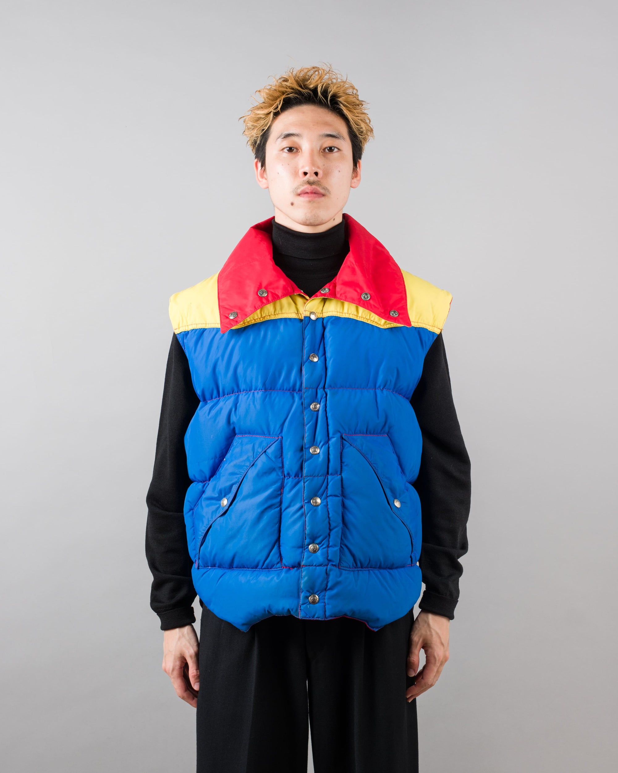 ［~90’s］Old Schott 3 Tone Puffer Down Vest Size.XL